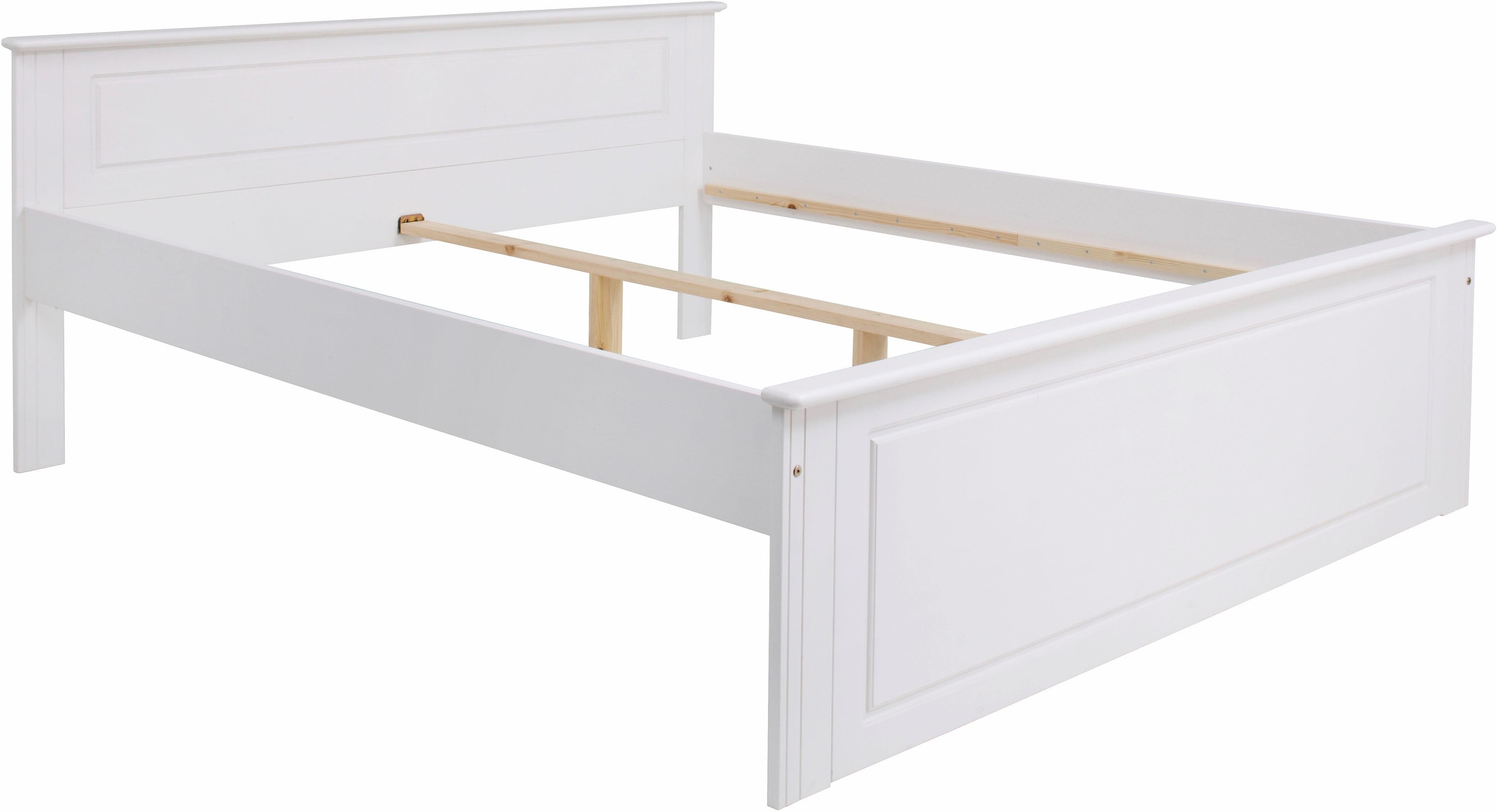Home affaire Massivholzbett »Hugo, hohe Belastbarkeit! FSC® zertifiziertes Massivholz, Landhausstil«, (Breite/Belastbarkeit 180cm/200KG, 140cm/180KG), Stauraumbett aus massiver Kiefer