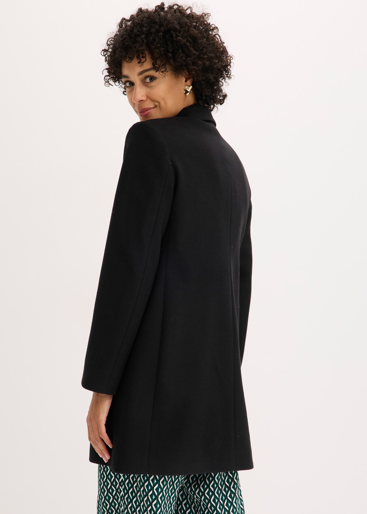 bonprix Kurzmantel »Blazermantel« Longblazer in Wolloptik, bequeme Passform, 1-Reiher