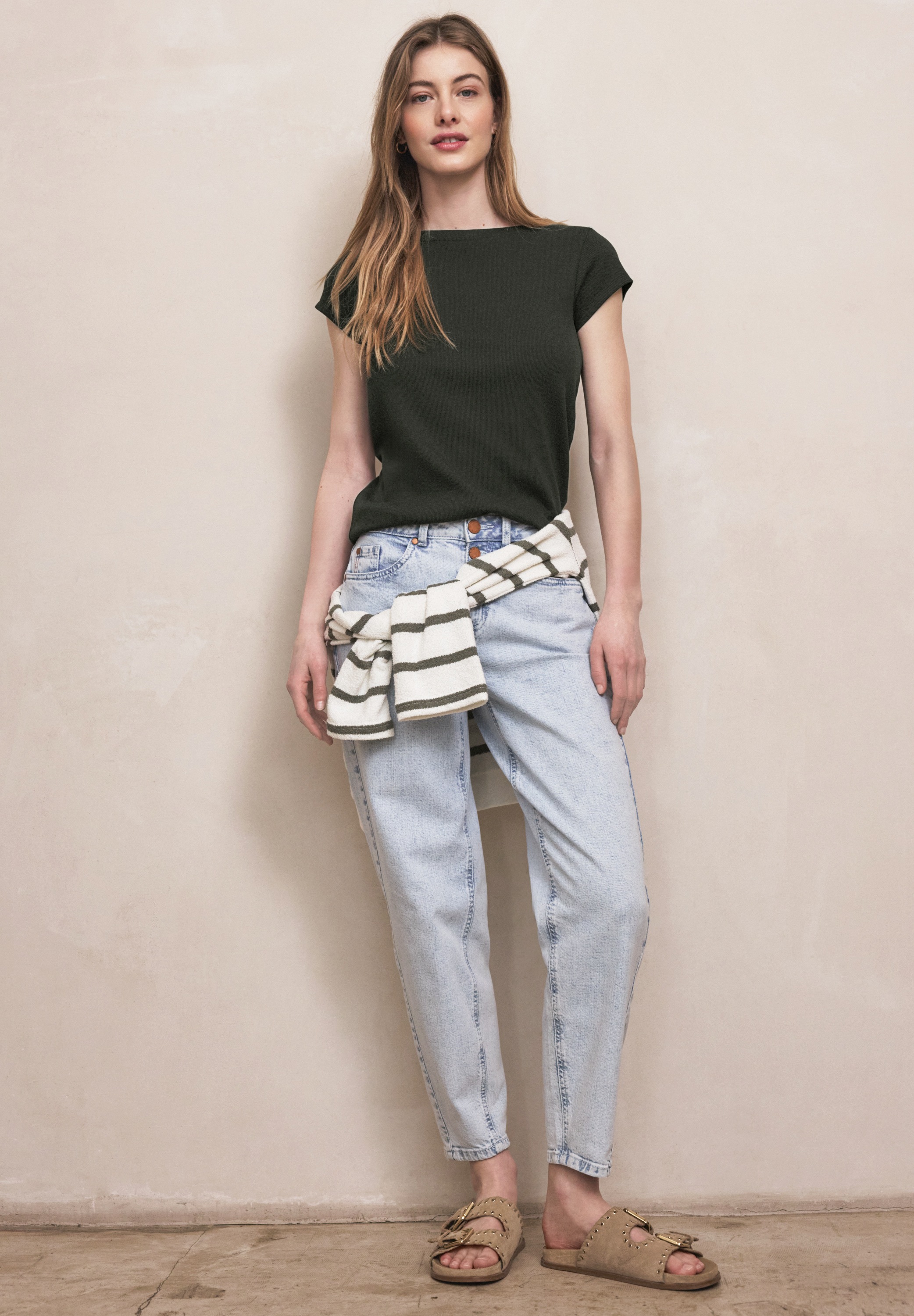 STREET ONE STUDIO T-Shirt aus Baumwolle mit Stretchante