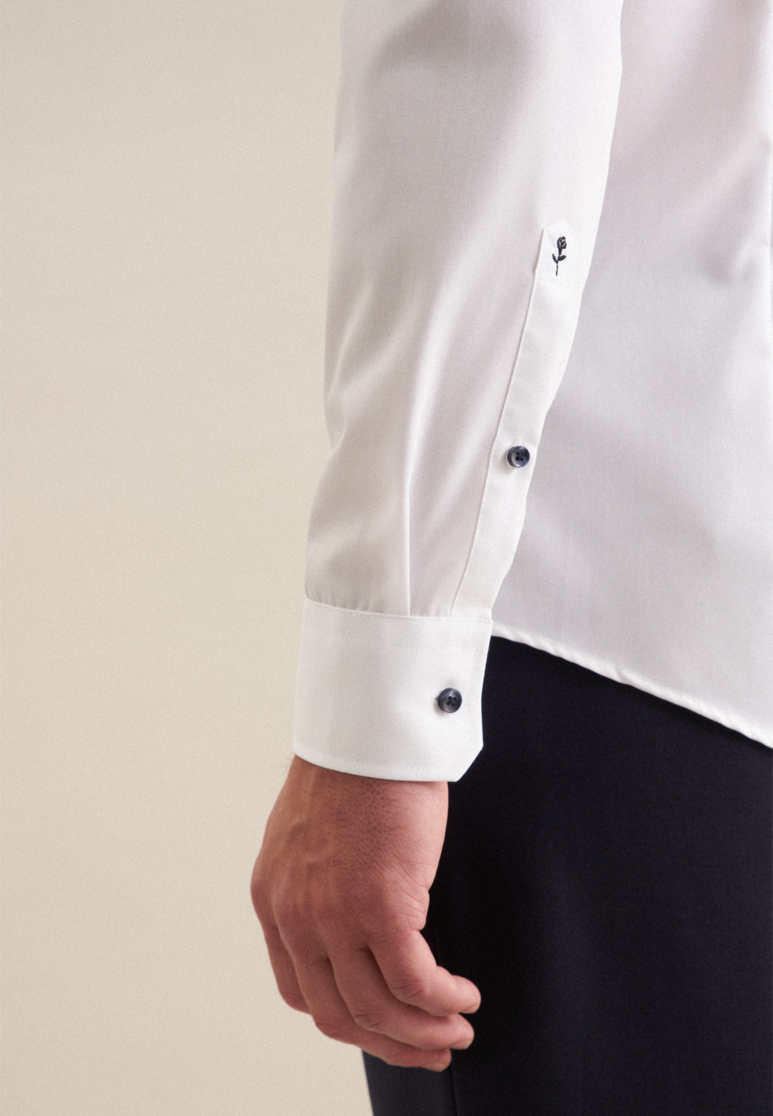 seidensticker Businesshemd »Slim«, Slim Extra langer Arm Kentkragen Uni