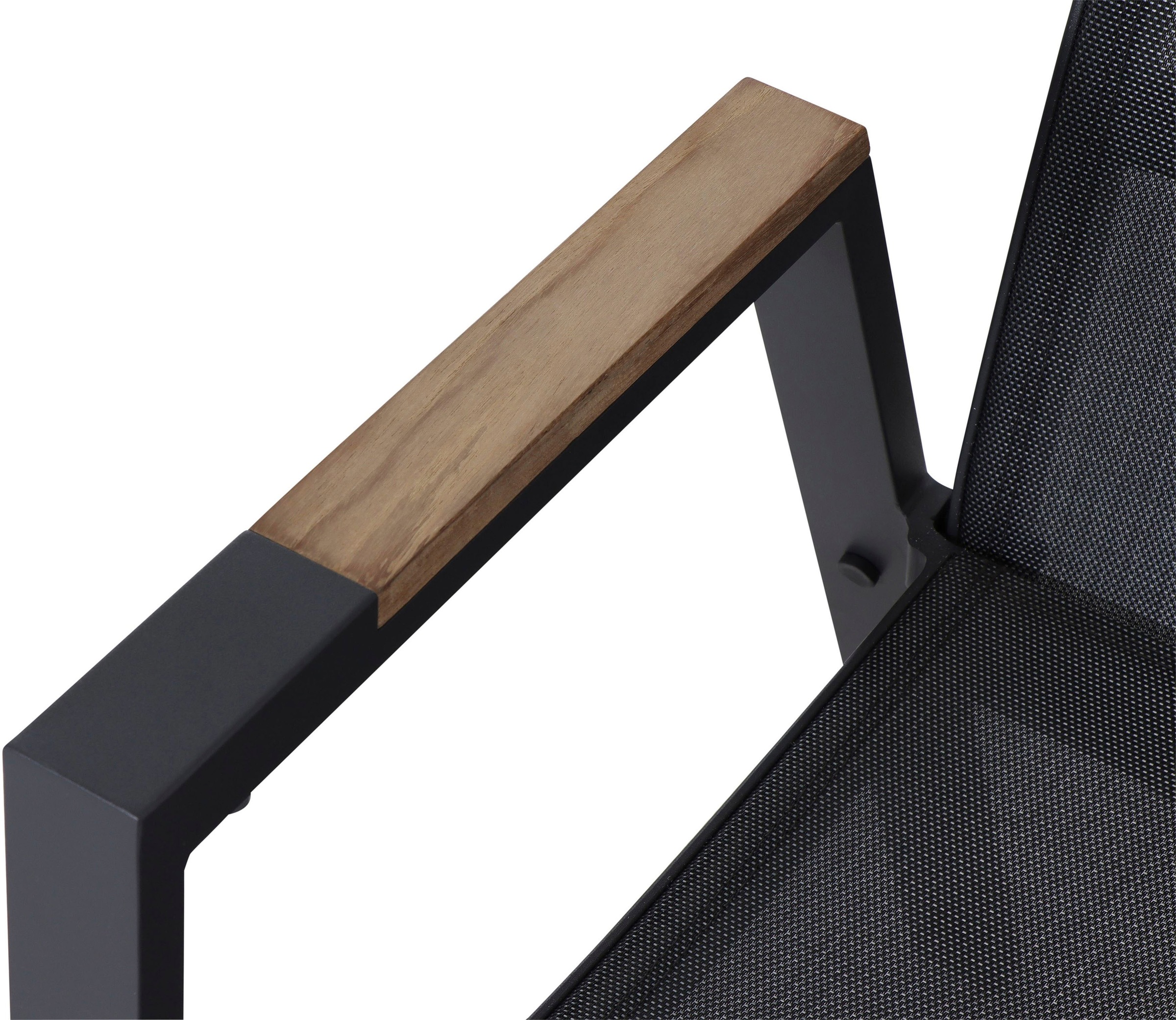 Siena Garden Garten-Essgruppe »Savona / Zurigo«, (Set, 10 tlg.), best. aus 4 Sesseln, 4 Auflagen, 1 Liege und 1 Tisch