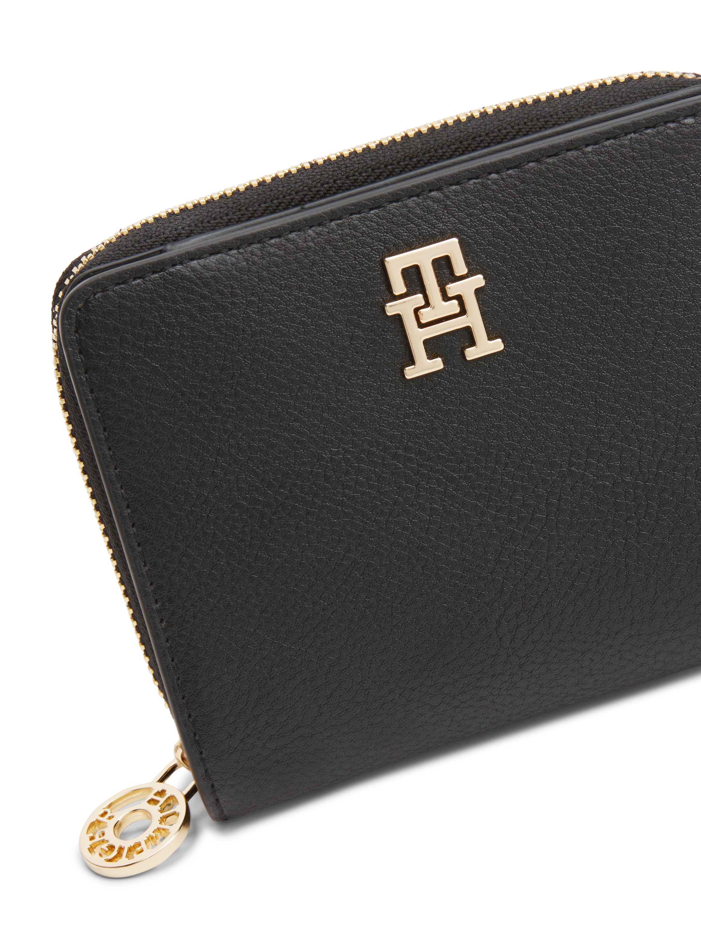 Tommy Hilfiger Geldbörse »TH DISTINCT MED ZA«, Damen Geldbeutel, Portemonnaie mit TH-Schmuckelement