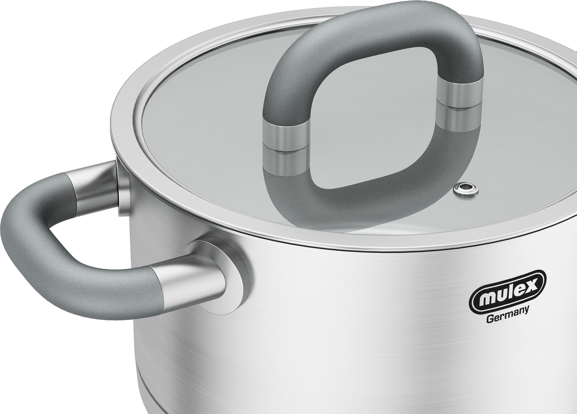 Mulex Topf-Set »LUGANO«, Edelstahl 18/10, (Set, 8 tlg.), inkl. Servierpfanne 24 cm mit Deckel, Induktion
