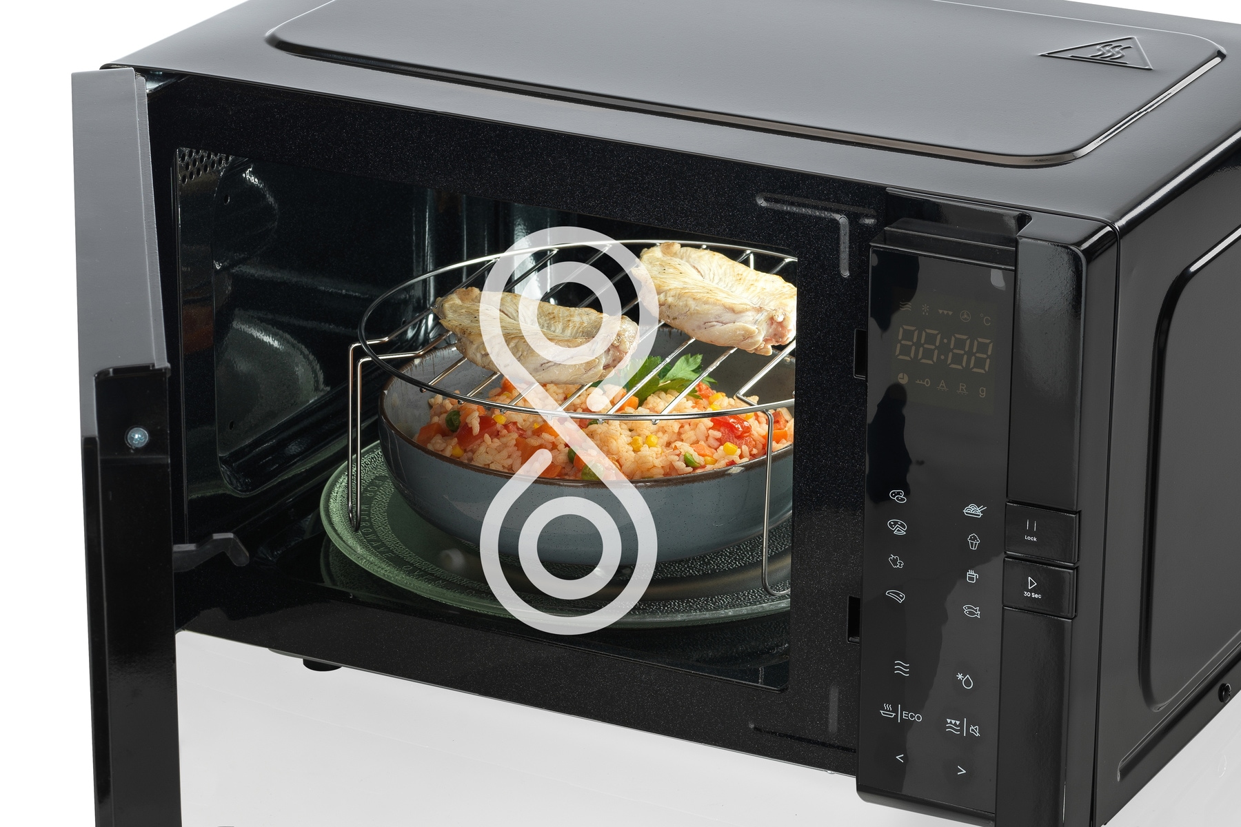 Hisense Mikrowelle »H25MOBS4HGI«, Mikrowelle-Grill, 1320 W, Inverter Technologie