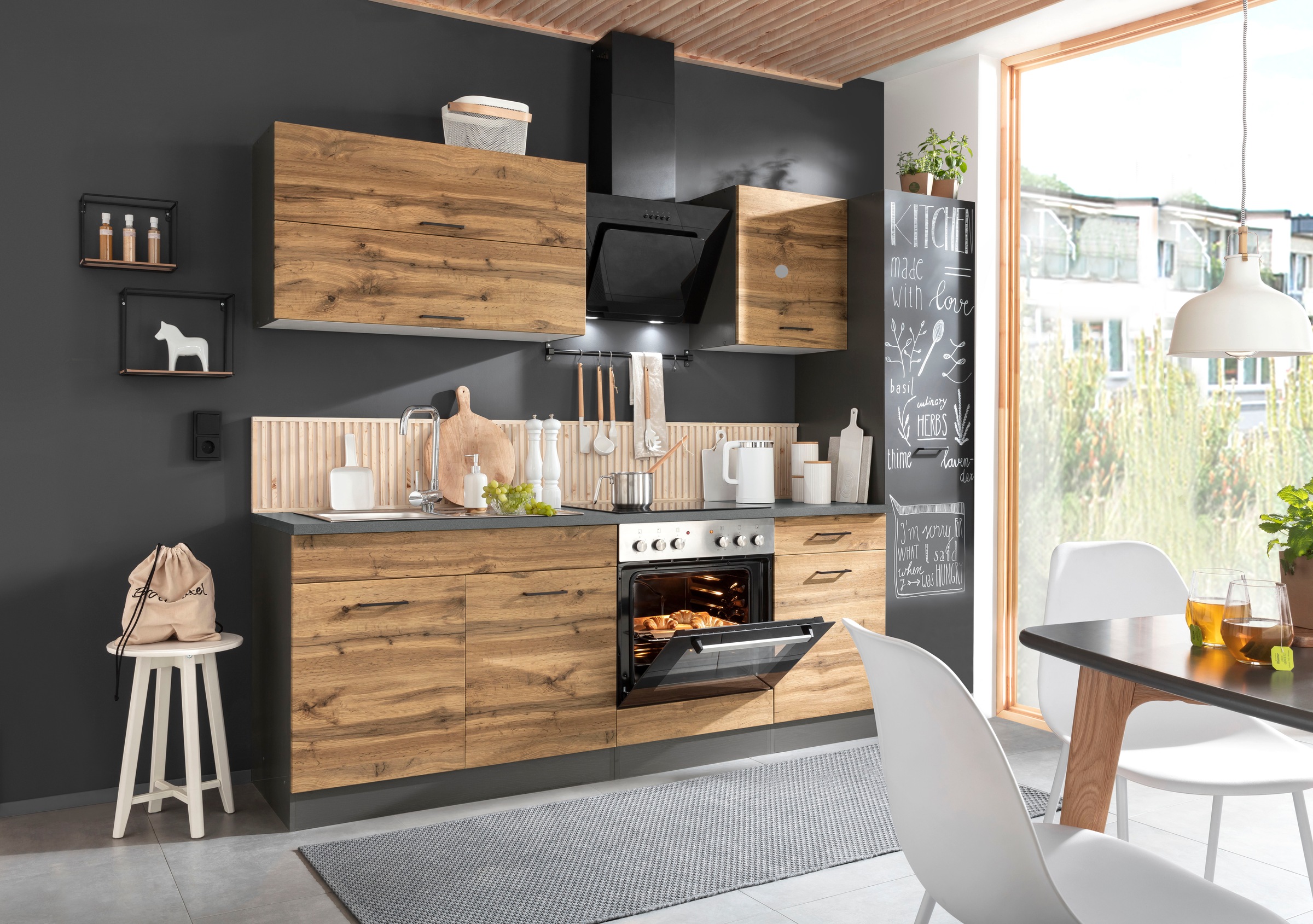 KOCHSTATION Küchenzeile »KS-Trier« ohne E-Geräte, Breite 260 cm