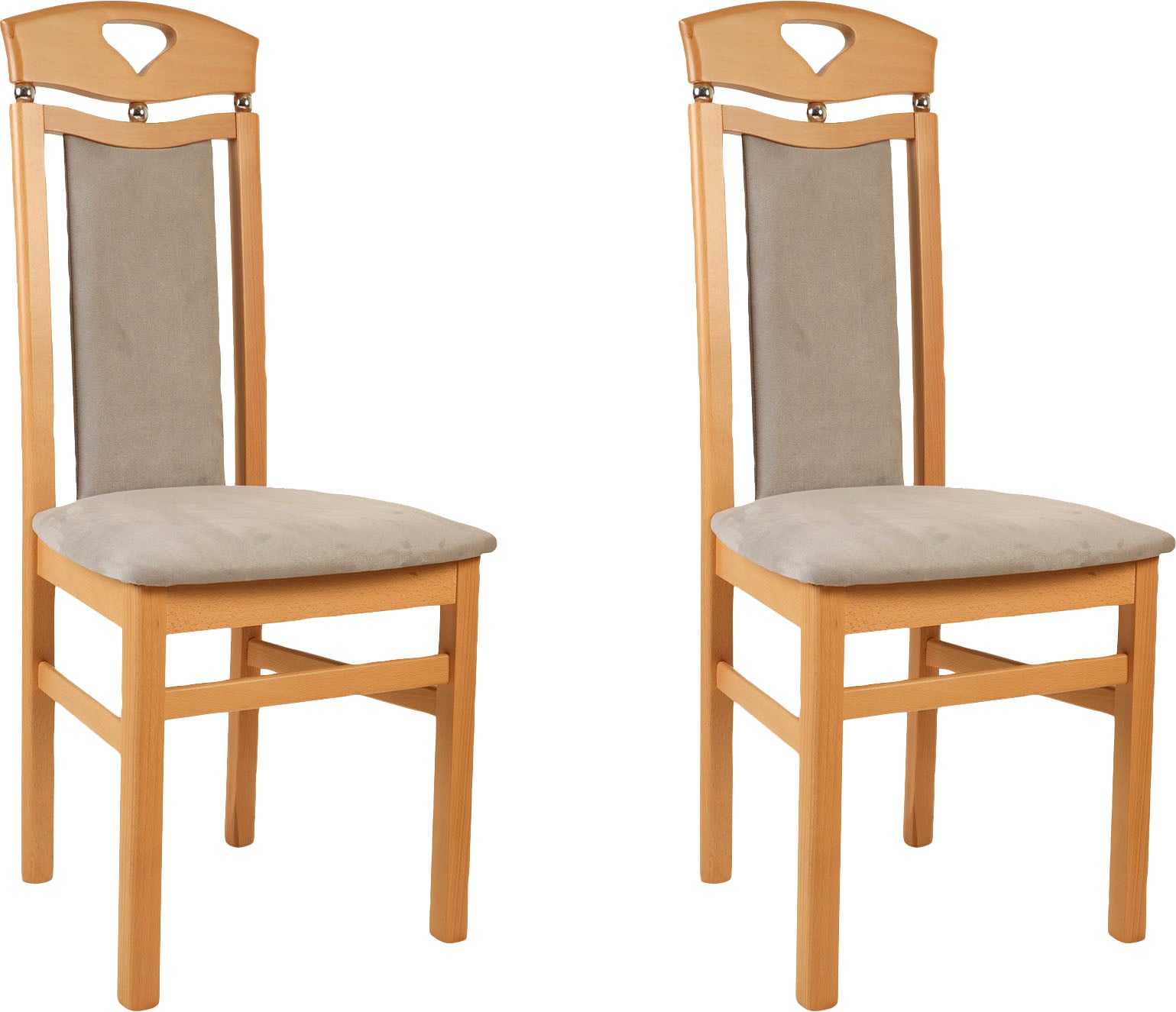 Home affaire Esszimmerstuhl »Berta Küchenstuhl«, (Set), 2 St., Microfaser, günstig online kaufen