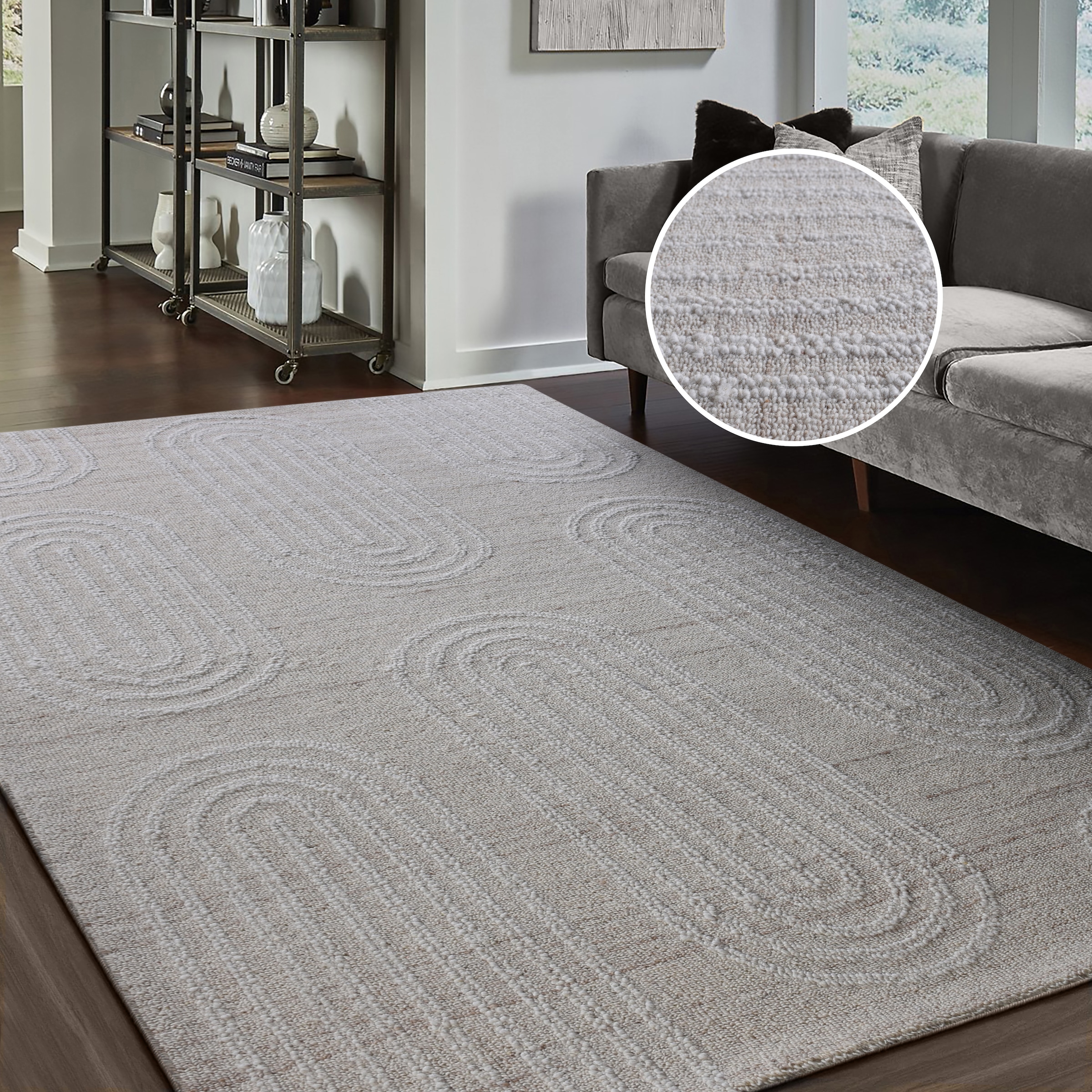 my home Wollteppich »Boras«, rechteckig, 11 mm Höhe, handgearbeitete Teppic günstig online kaufen