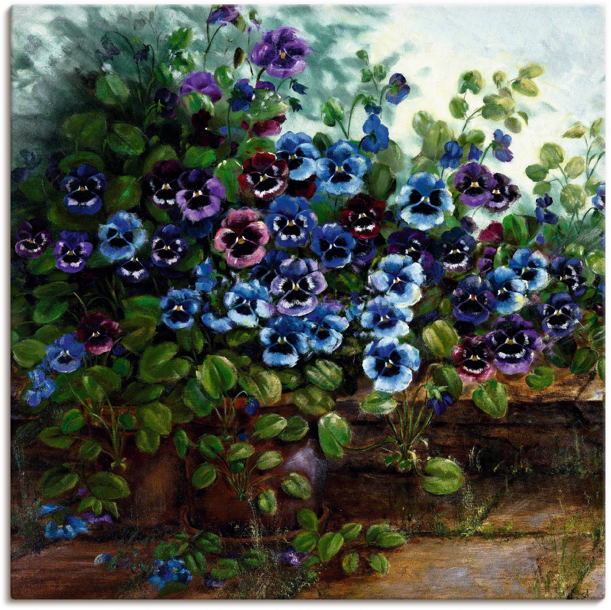 Artland Wandbild »Stiefmütterchen II«, Blumen, (1 St.), als Leinwandbild, W günstig online kaufen