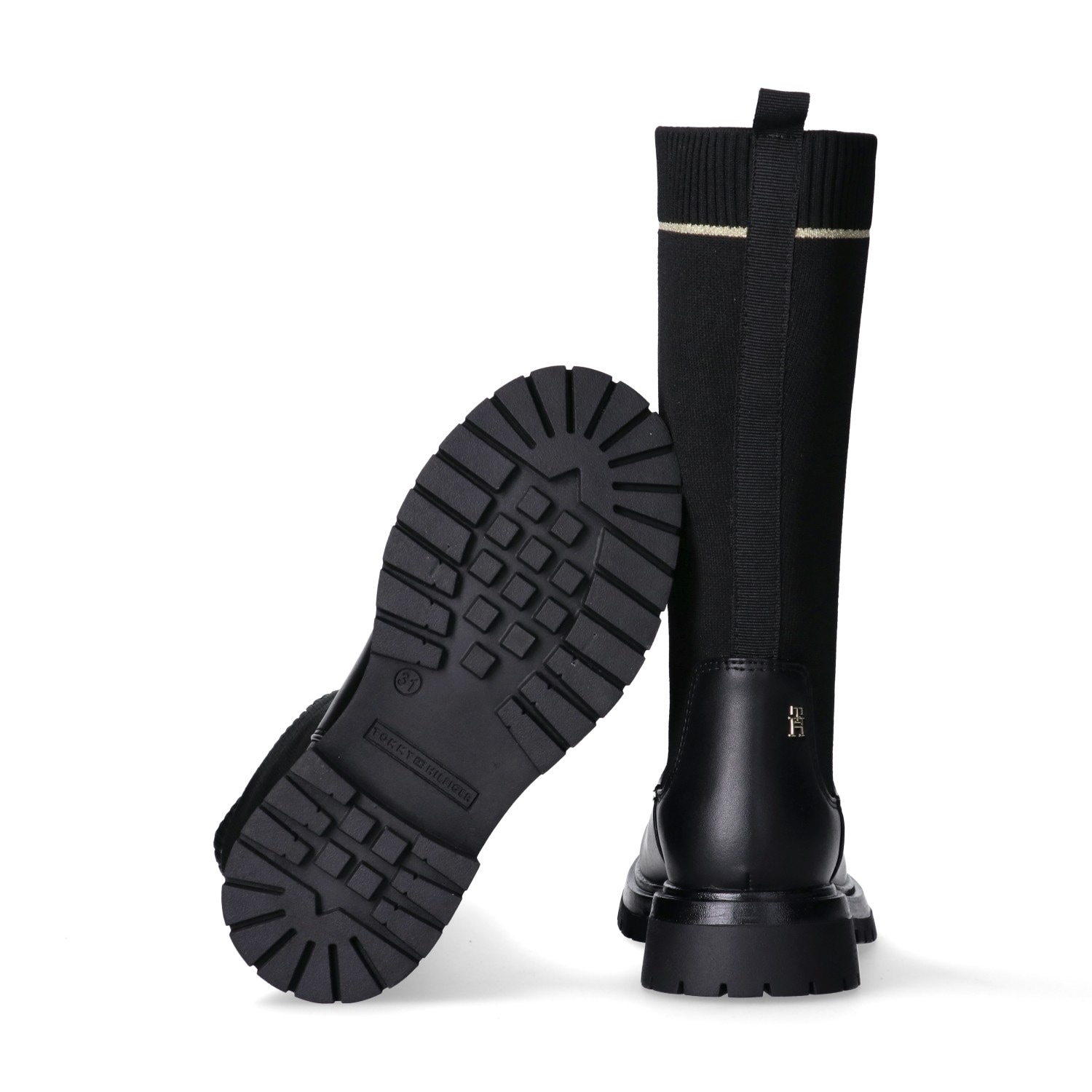 Tommy Hilfiger Stiefel, Langschaftstiefel mit sockenähnlichem Schaft