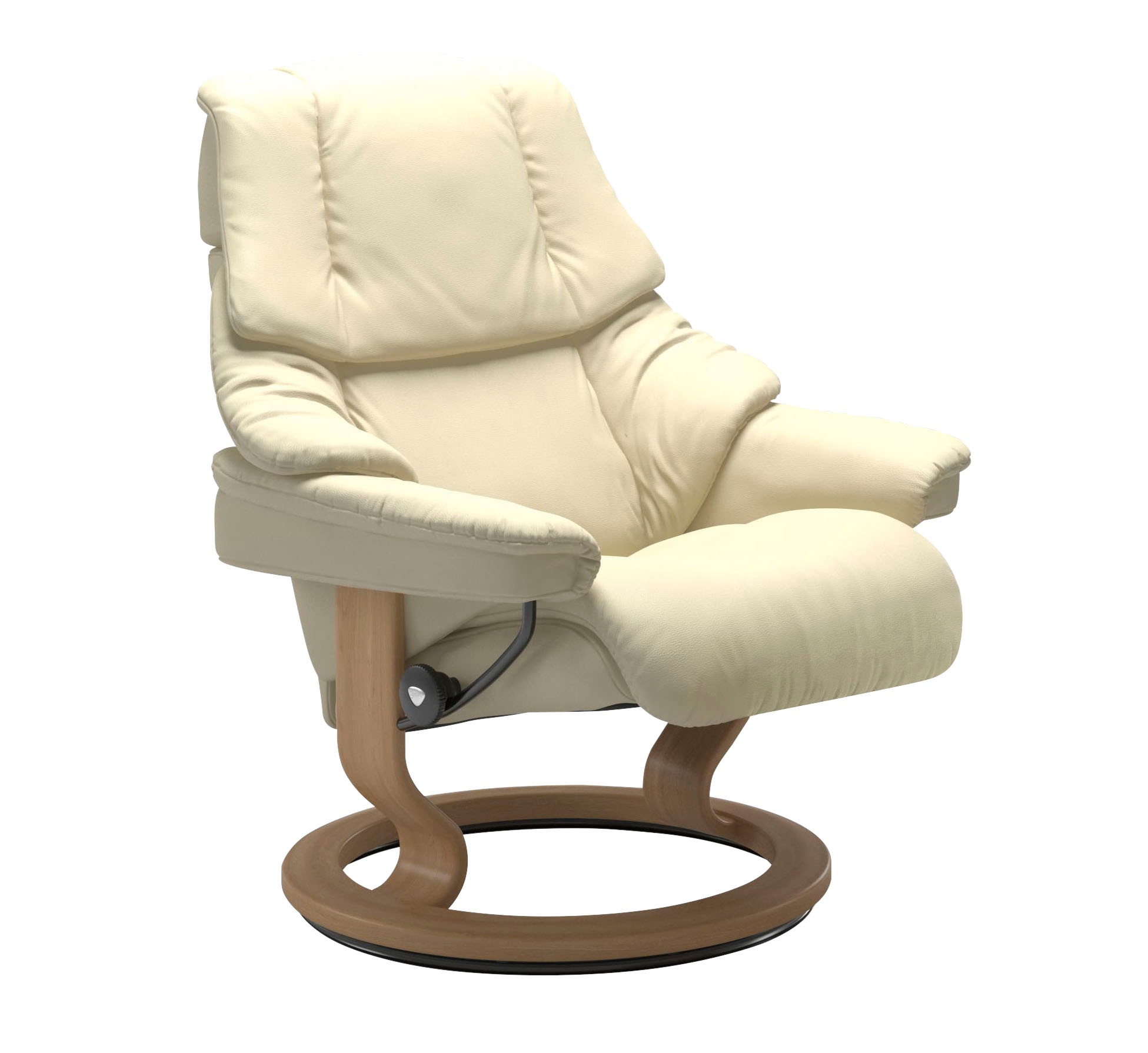 Stressless® Relaxsessel »Reno«, (Set, Relaxsessel mit Hocker), mit Hocker, mit Classic Base, Größe S, M & L, Gestell Eiche