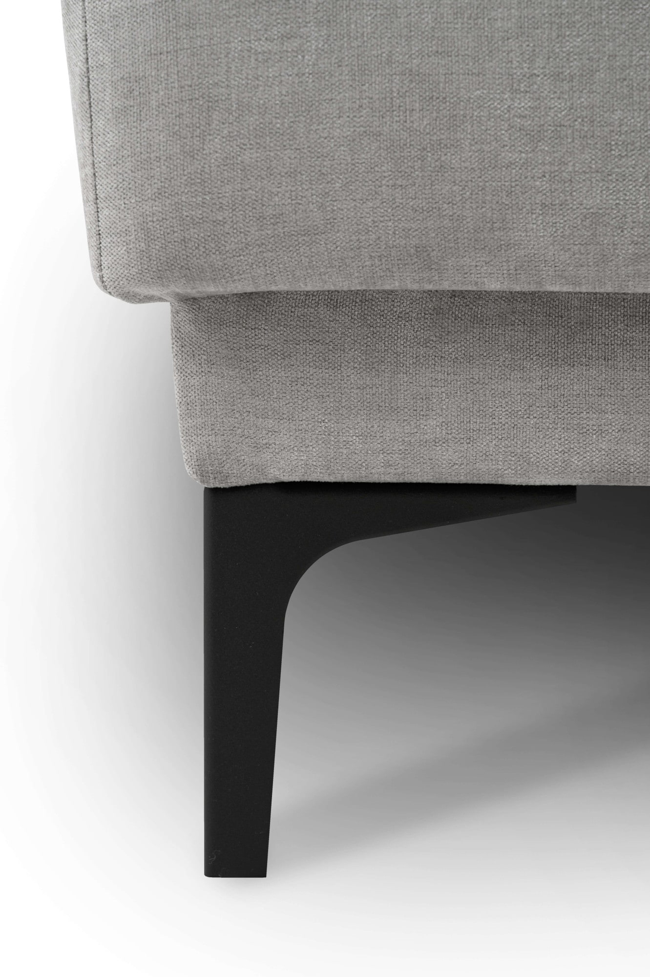 Places of Style Wohnlandschaft »XXL Sofa Oland, Struktur, Flachgewebe, Luxus-Microfaser, Boucle«, U-Form, 342 cm, Wellenunterfederung, Skandi-Design, Metallfüße