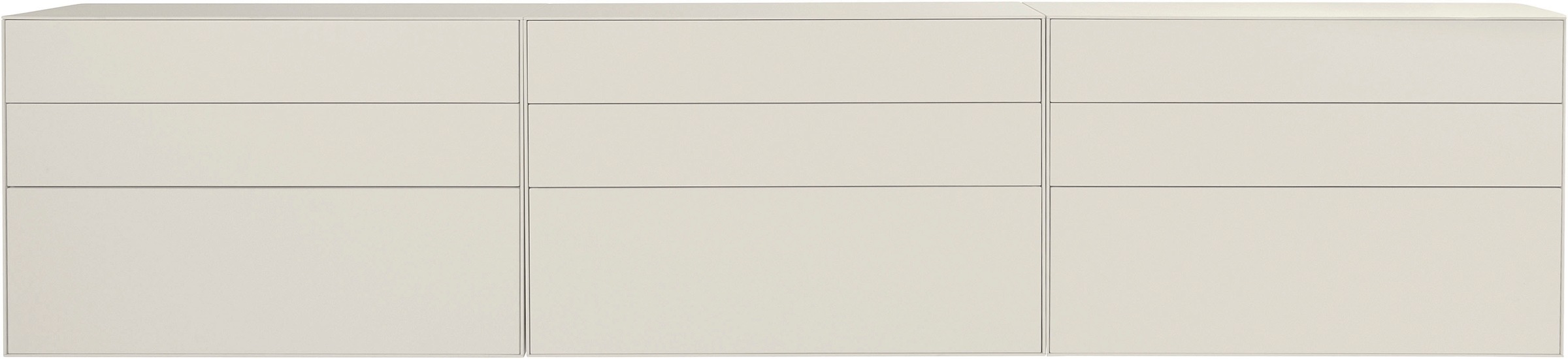 LeGer Home by Lena Gercke Sideboard »Essentials«, (3 St.), Breite: 335cm, MDF lackiert, Push-to-open-Funktion