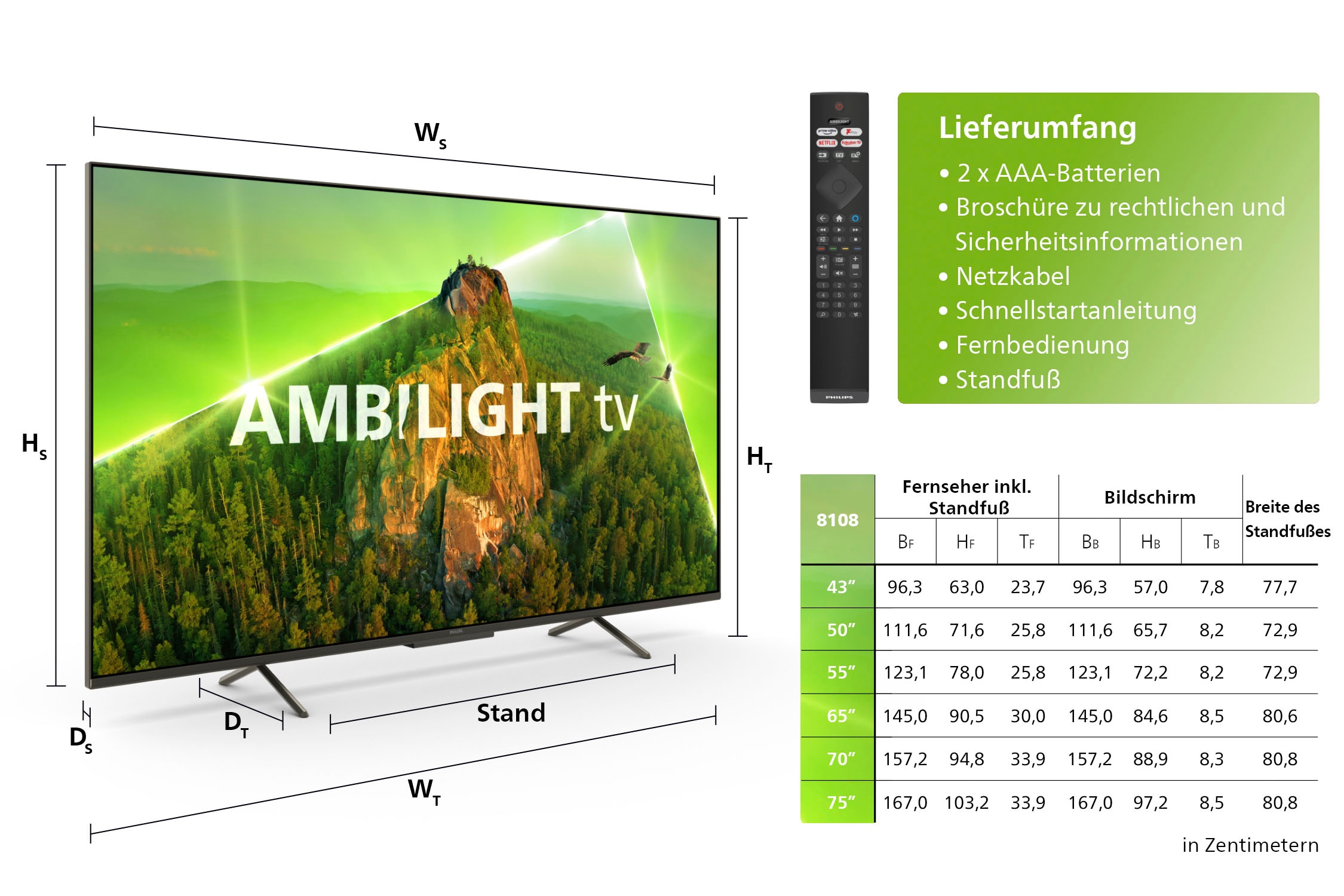 auf kaufen Zoll, cm/65 HD, LED-Fernseher 164 Smart-TV 4K Raten »65PUS8108/12«, Ultra Philips