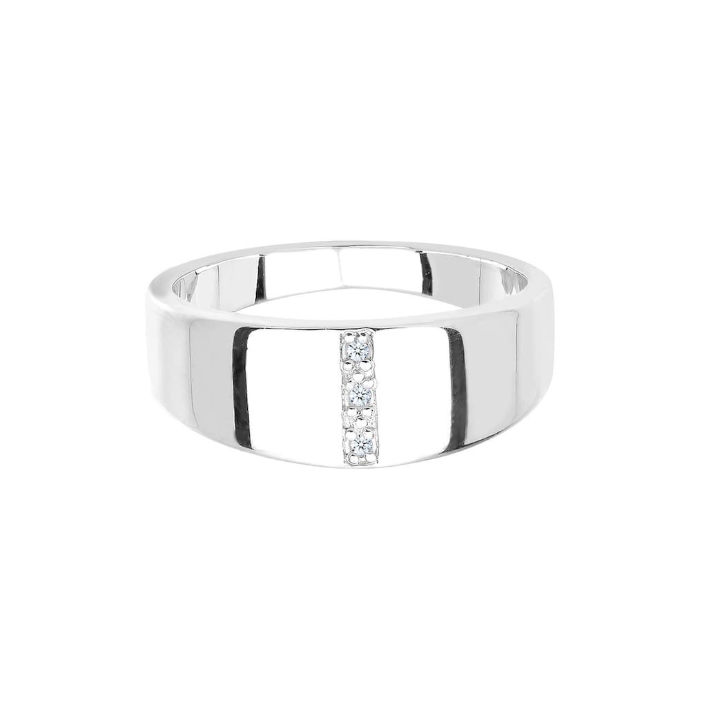 Elli DIAMONDS Verlobungsring »Basic Bandring Diamant (0.015 ct.) 925 Silber«