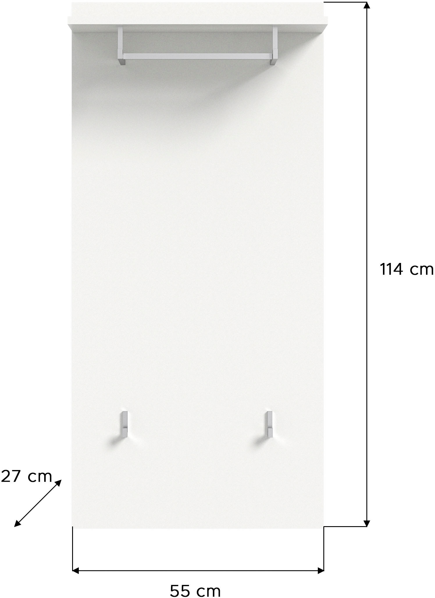 INOSIGN Garderoben-Set »Valge, Breite 140 cm, 4-teiliges Set, bestehend aus:«, (4 St.), Garderobenschrank, Spiegelschrank, Sitzbank und Garderobenpaneel