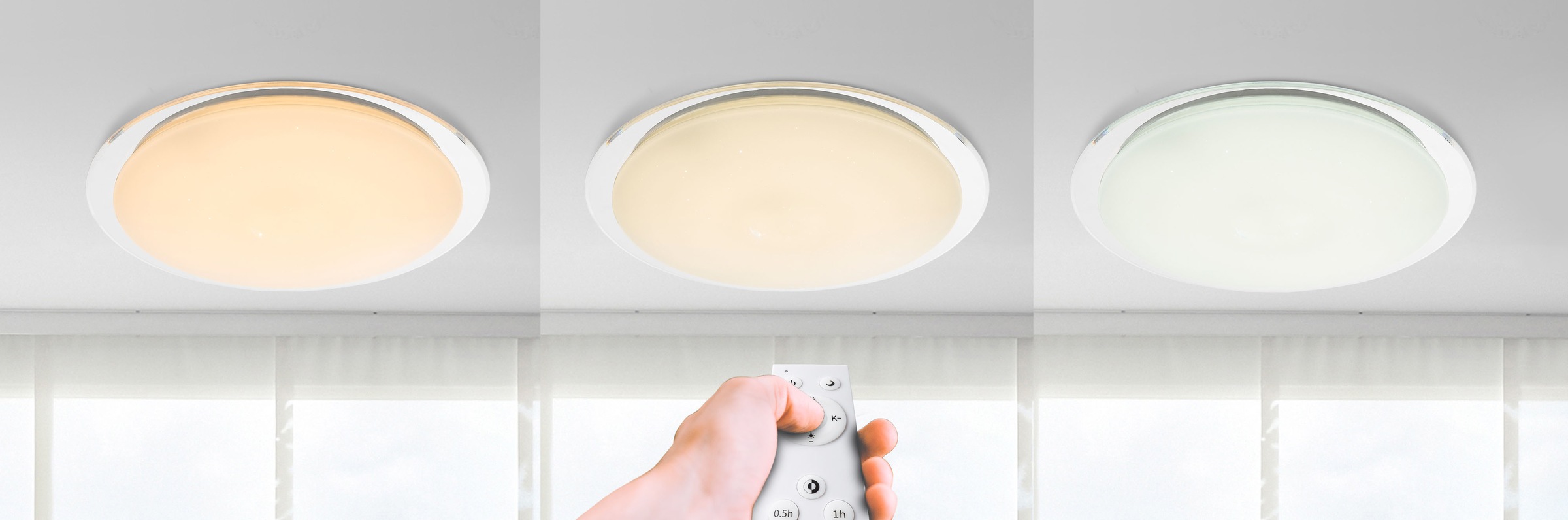 GLOBO LIGHTING LED Deckenleuchte »OPTIMA« LED-Modul 1 Stk. Deckenlampe/rund/Wohnzimmer/Schlafzimmer/elegant