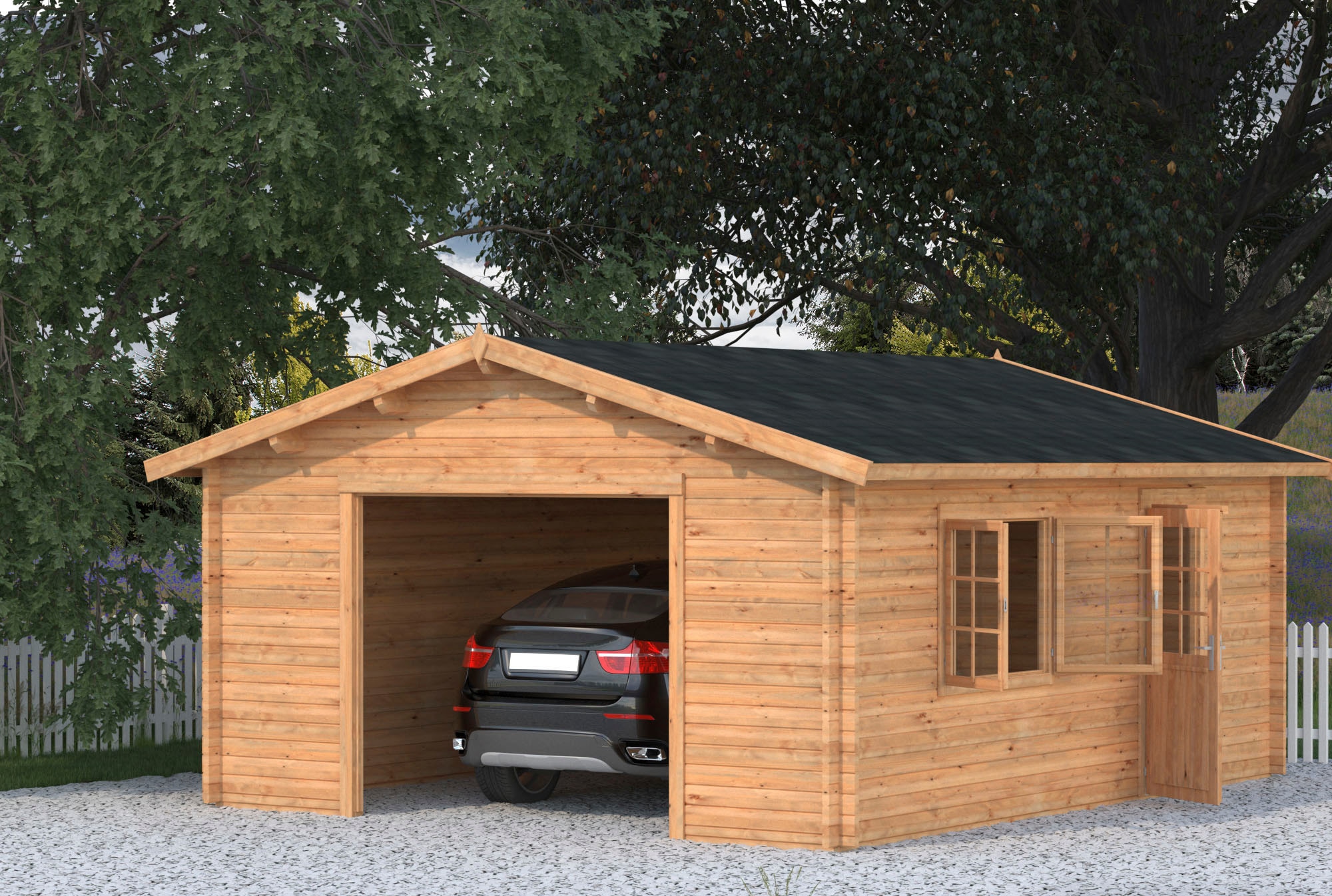 Palmako Garage »Irene/Roger«, BxTxH: 514x598x287 cm, ohne Tor, hellbraun
