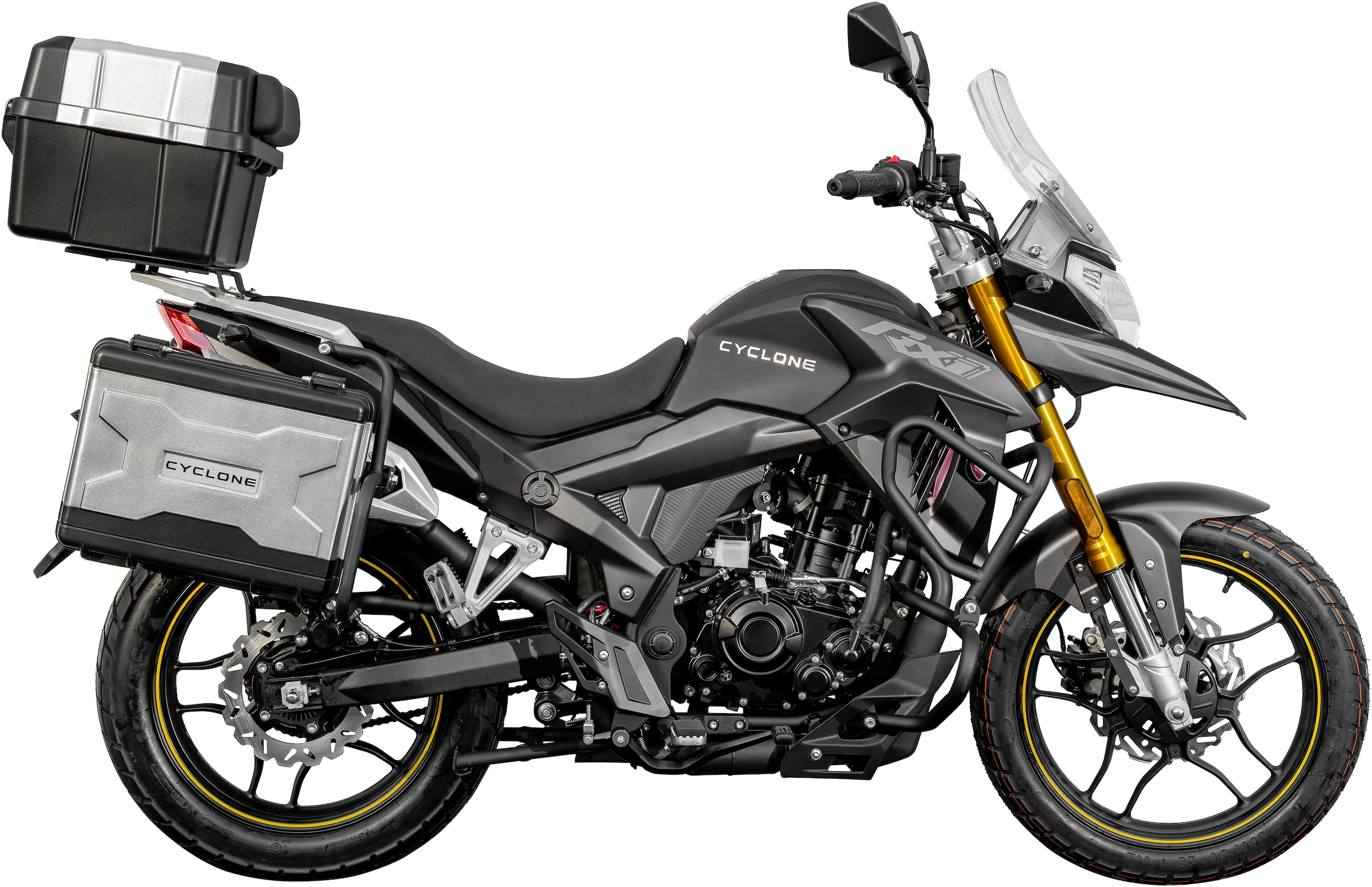 Cyclone Motorrad »RX1 Pro, 125, E5+, Adventure« 124 cm³ 99 km/h Euro 5+ 15 11 kW, 15 PS, ABS, 125er Adventure, digitales Cockpit