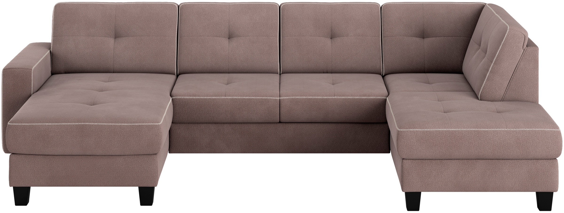Places of Style Wohnlandschaft »Varese«, Kreuznaht in beige