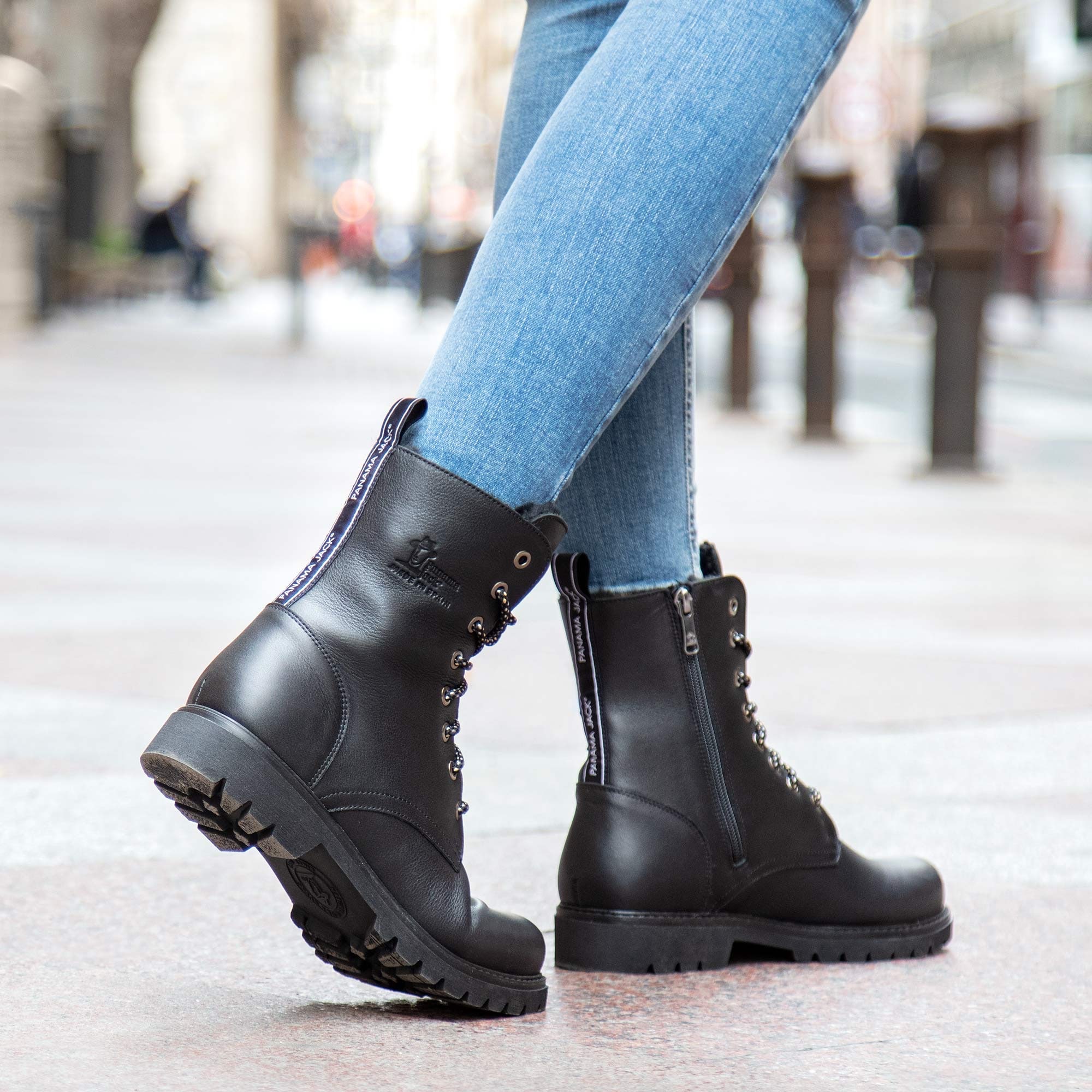 Panama Jack Schnürboots »Frisia«, Schnürboots, Stiefelette, Blockabsatz, mit Warmfutter