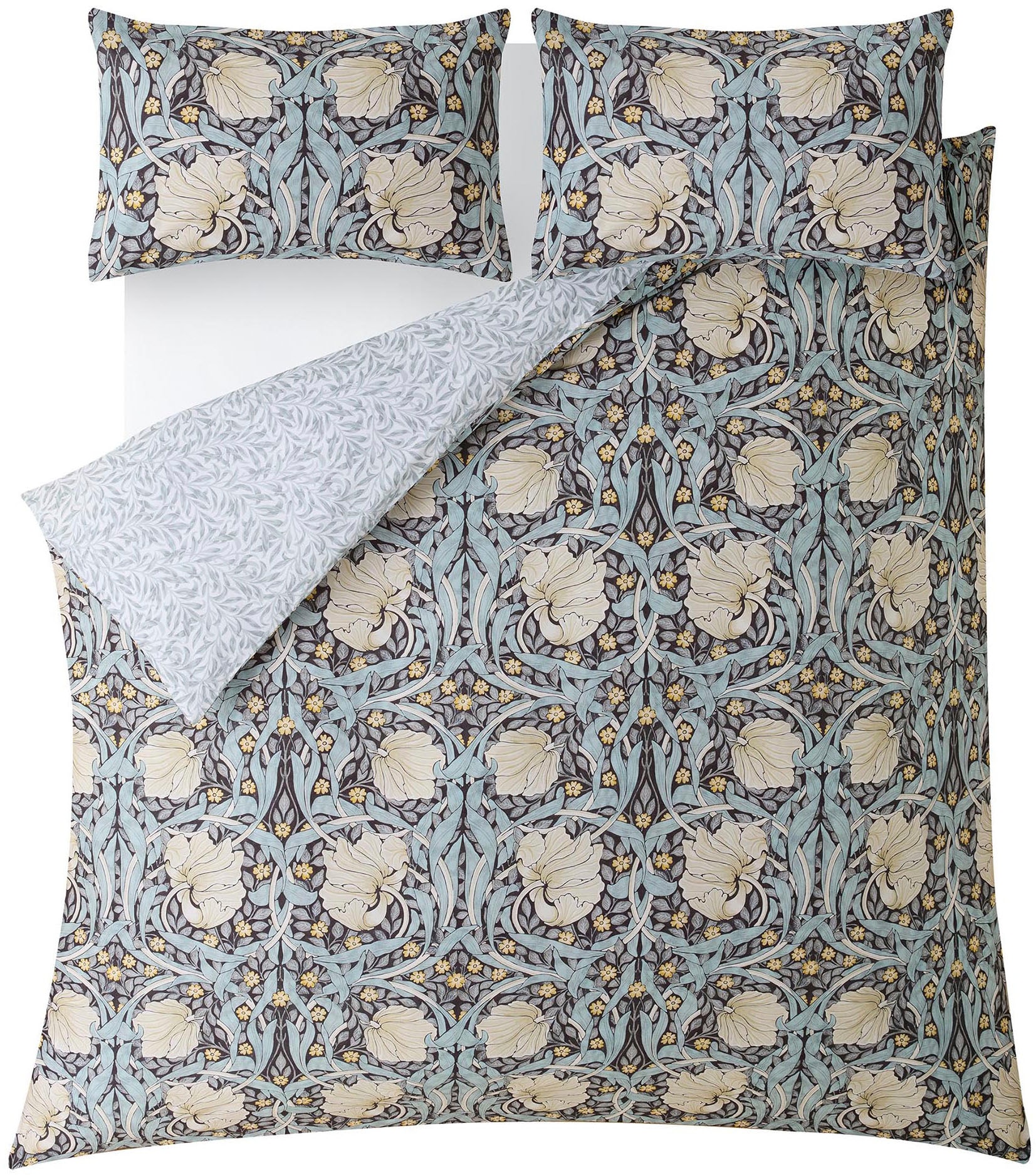 WILLIAM MORRIS AT HOME Bettwäsche »Baumwoll Satin, Mit floralem Munster, 3t günstig online kaufen