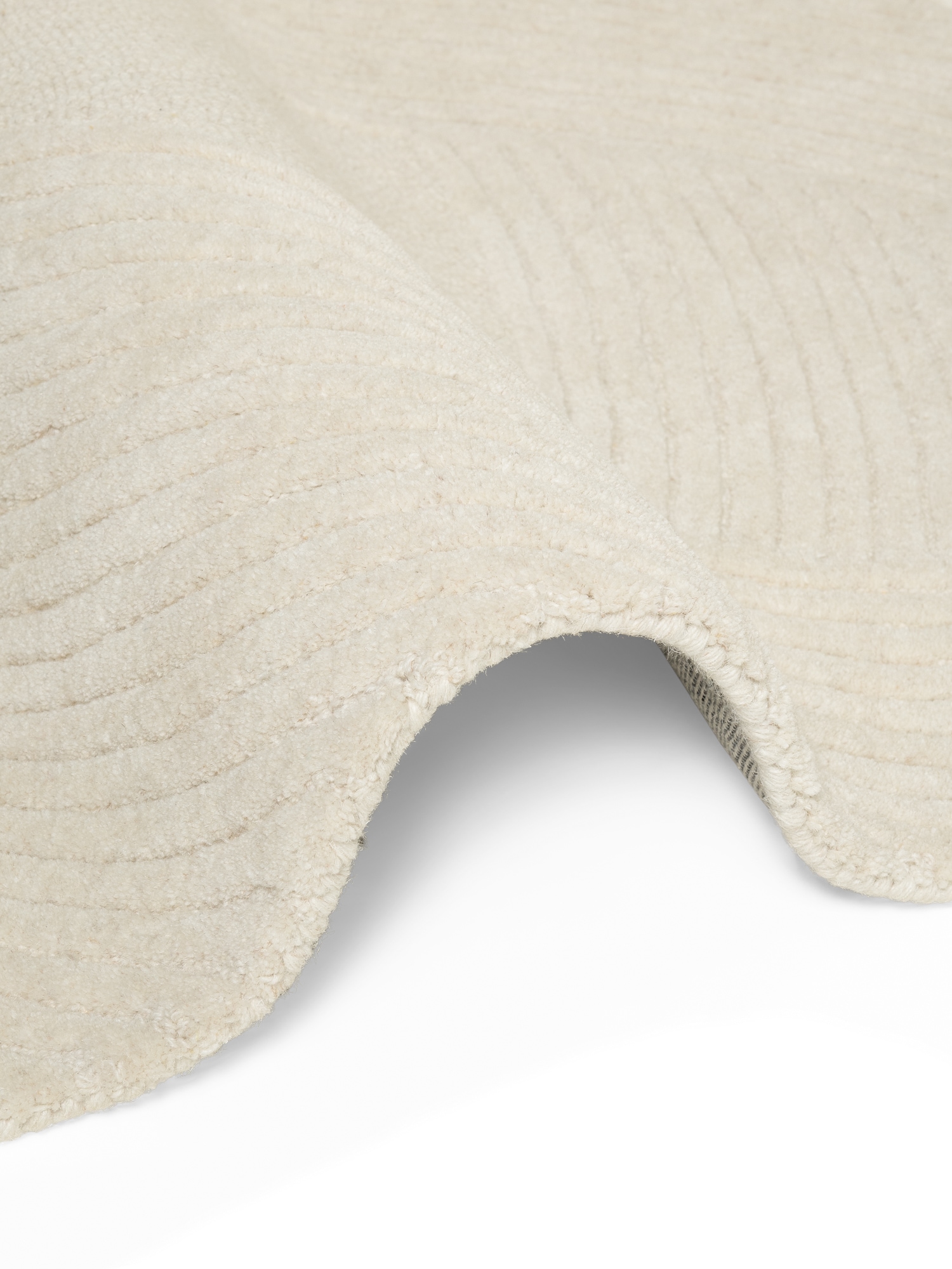 Ted Baker Wollteppich »Teppich Wollteppich Victoria« rechteckig 18 mm Höhe Naturteppich Wolle, Hoch-Tief-Design, Wohnzimmer, Schlafzimmer