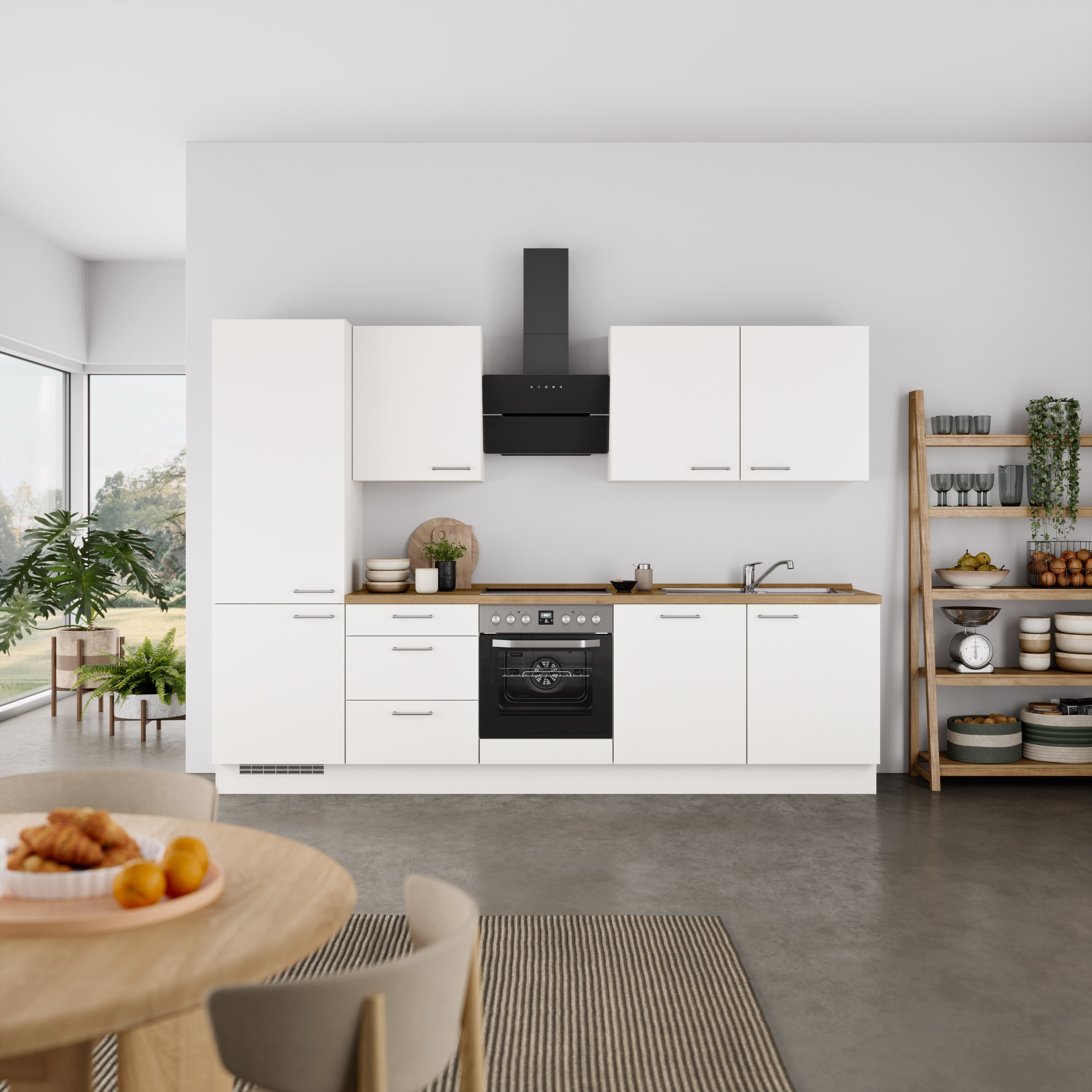 nobilia® Küchenzeile »"Laser II", Ausrichtung wählbar, Breite 300 cm« vormo günstig online kaufen