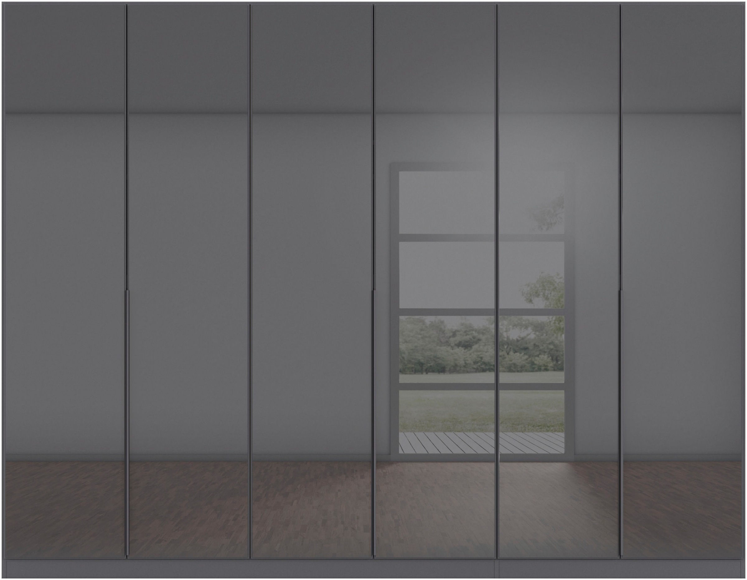 rauch Drehtürenschrank »Kleiderschrank Kleiderschränke Schrank Garderobe AGORDO mit Glasfront«, (in zwei Griff-Farben), durchdachte Innenausstattung, in 6 Breiten und 2 Höhen MADE IN GERMANY