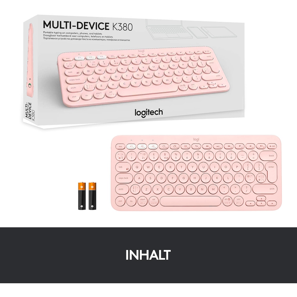 Logitech Wireless-Tastatur »K380 MULTI-DEVICE«, (Fn-Tasten)