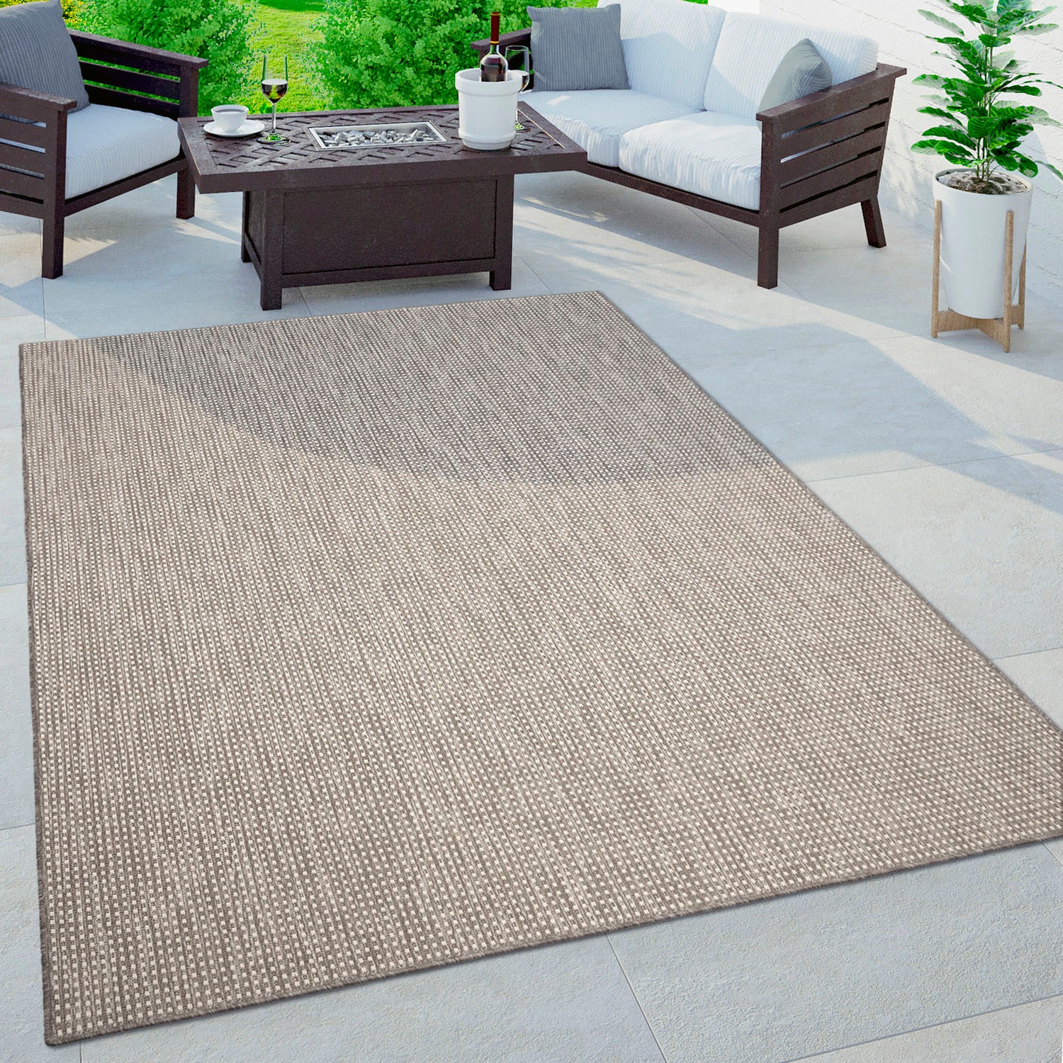Paco Home Teppich »Napoli 777«, rechteckig, 4 mm Höhe, Flachgewebe, meliert günstig online kaufen