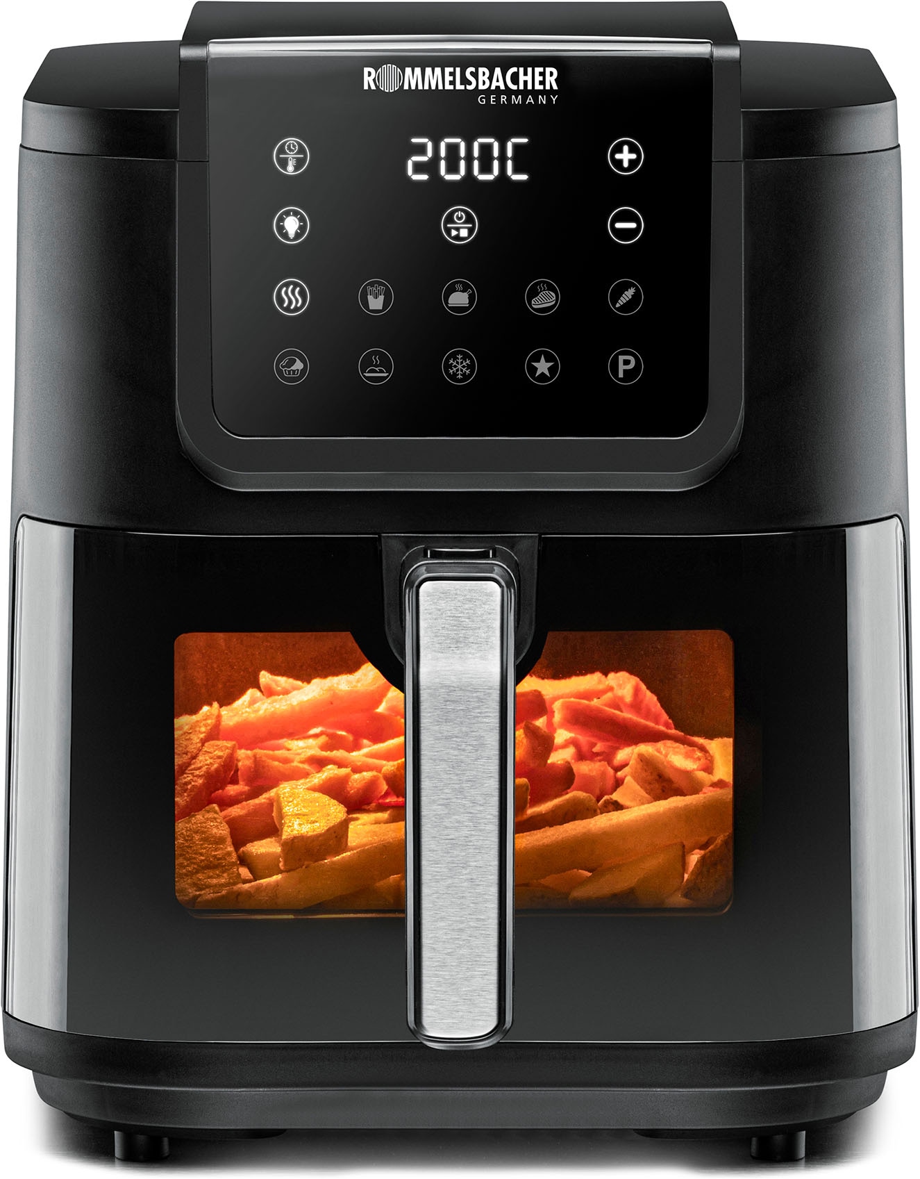 Rommelsbacher Heißluftfritteuse »FRH 1700« 1700 W XXL Frittier-/Backkorb mit 8 l Volumen, für bis zu 1000 g Pommes