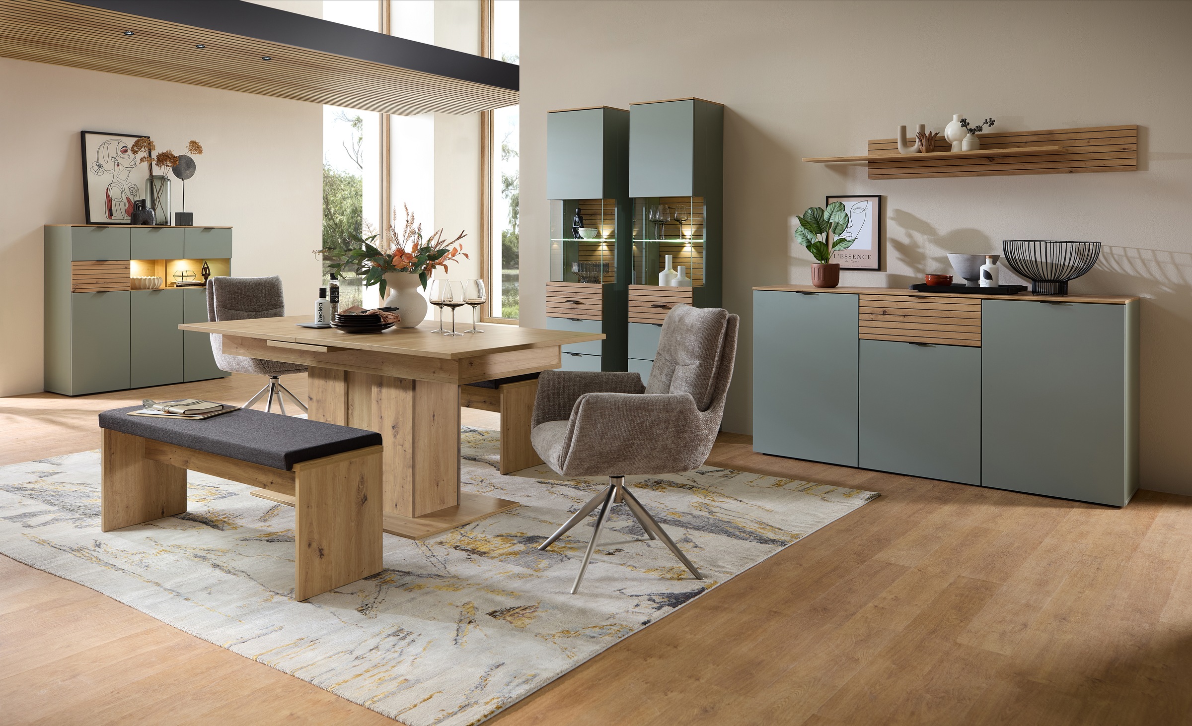 Innostyle Sideboard »INA Sideboard, 180 x 90 x 45 cm (B/H/T)« 1 Stk. tlg. 3 türig, Schublade, Softclose