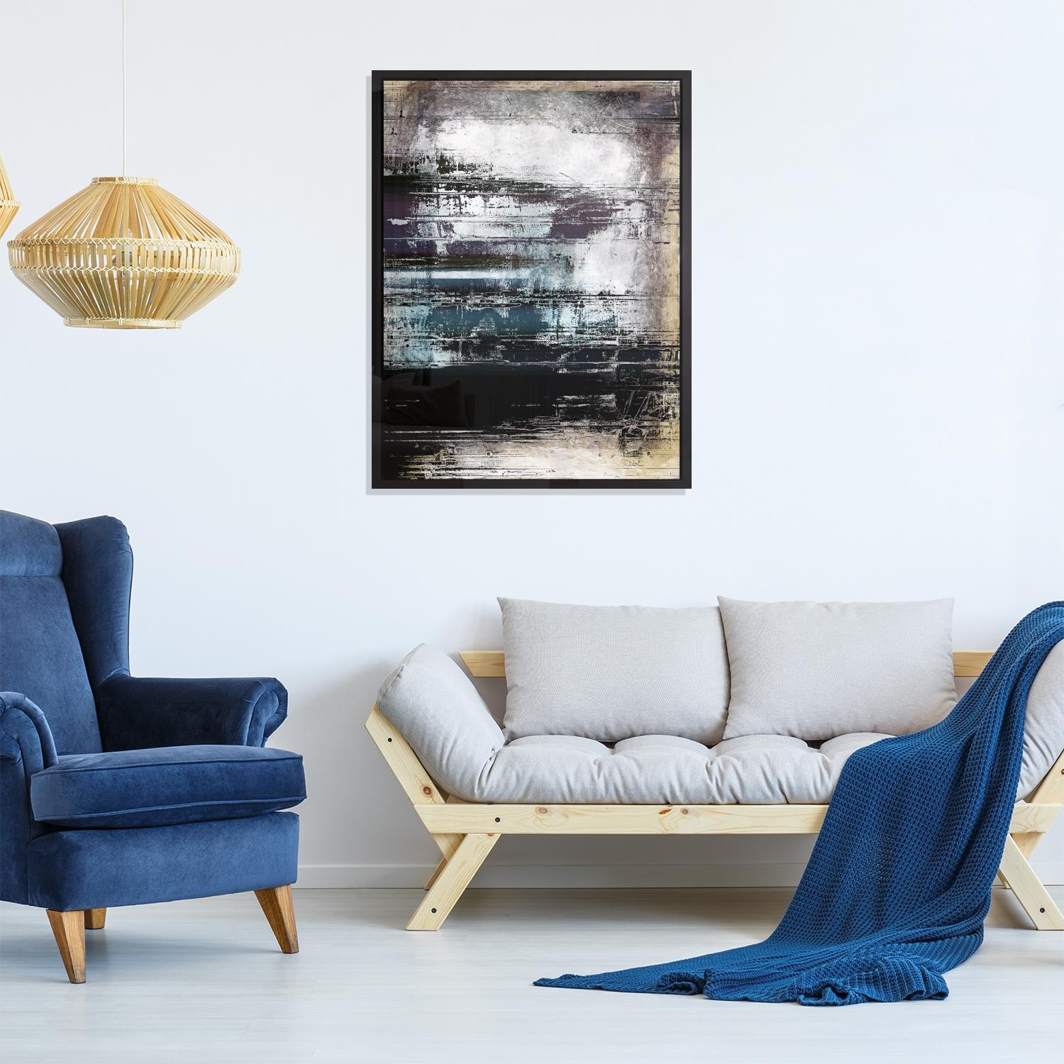 queence Leinwandbild »Abstrakt Schwarz«, Abstrakt-Abstrakte-Kunst-Modern, m günstig online kaufen