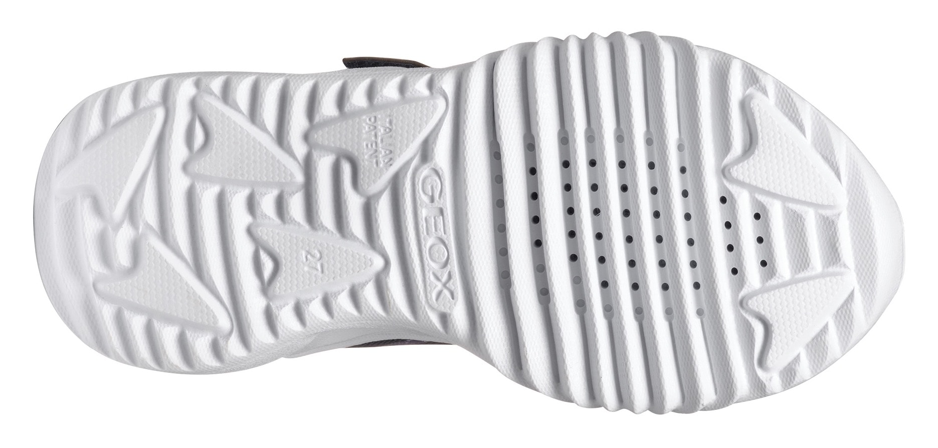 Geox Sneaker »J ASSISTER GIRL Blinkschuh«, Klettschuh mit bunt glitzerndem Schleifchen Muster und Blinkfunktion