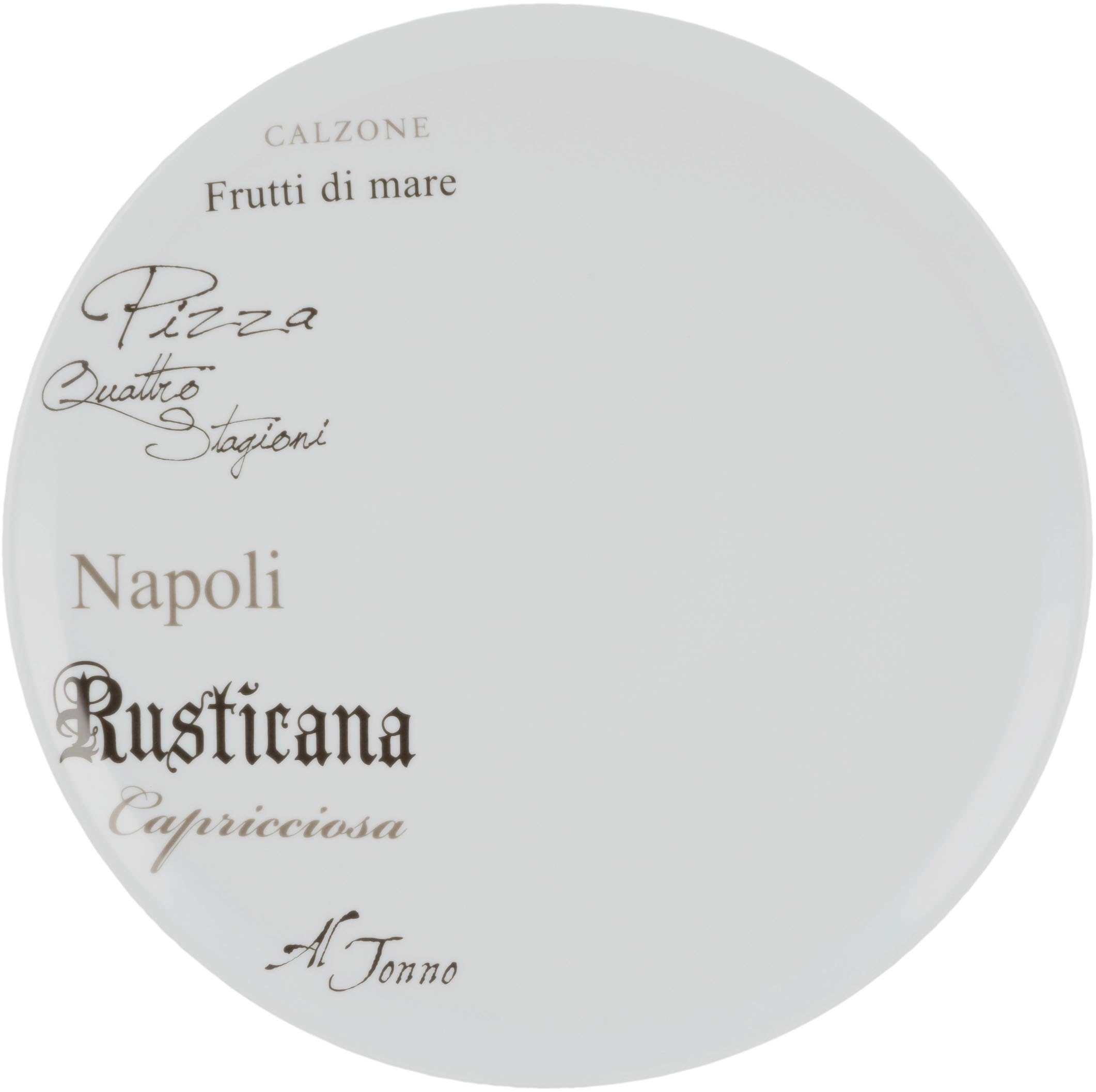 CreaTable Pizzateller »Europa Gustoso, Pizzateller 33 cm 4-tlg«, (Set, 4 St.), Vielseitig einsetzbar, Dezente Dekoranlage