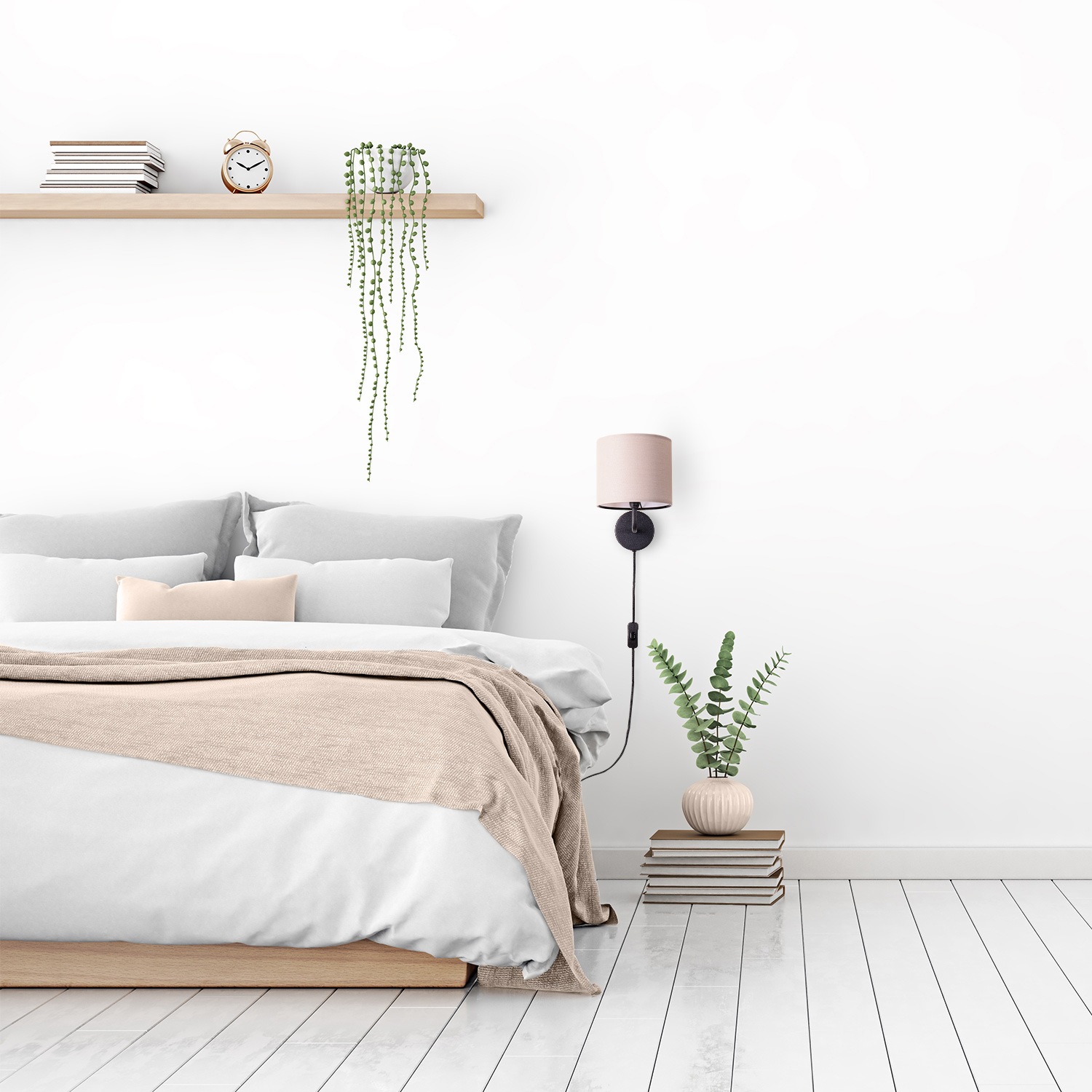 Paco Home Wandleuchte »Uni Color«, 1 flammig, Leuchtmittel E14   ohne Leuch günstig online kaufen