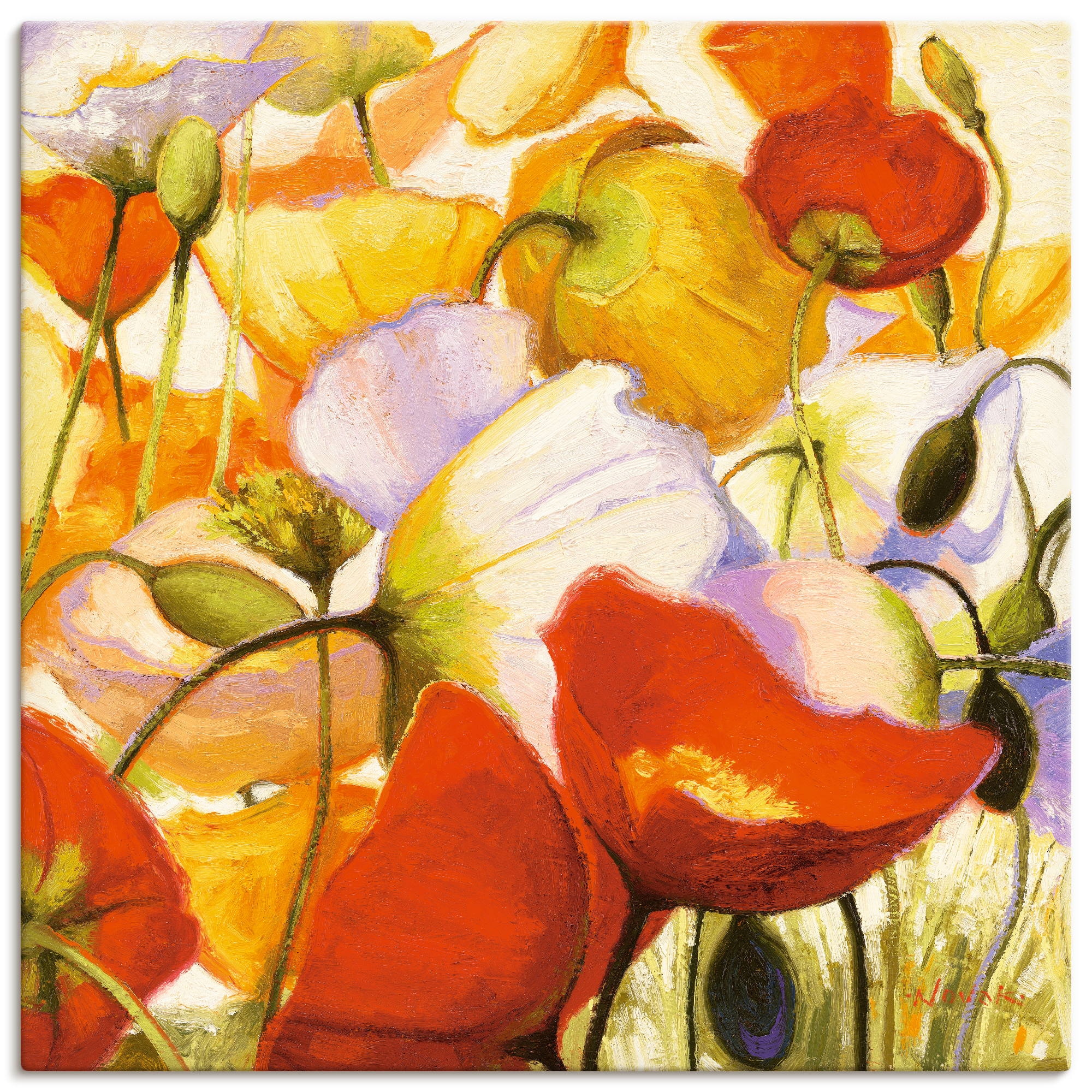 Artland Leinwandbild »Mohnblumen aus der Nähe« 1 Stk. tlg. auf Keilrahmen g günstig online kaufen