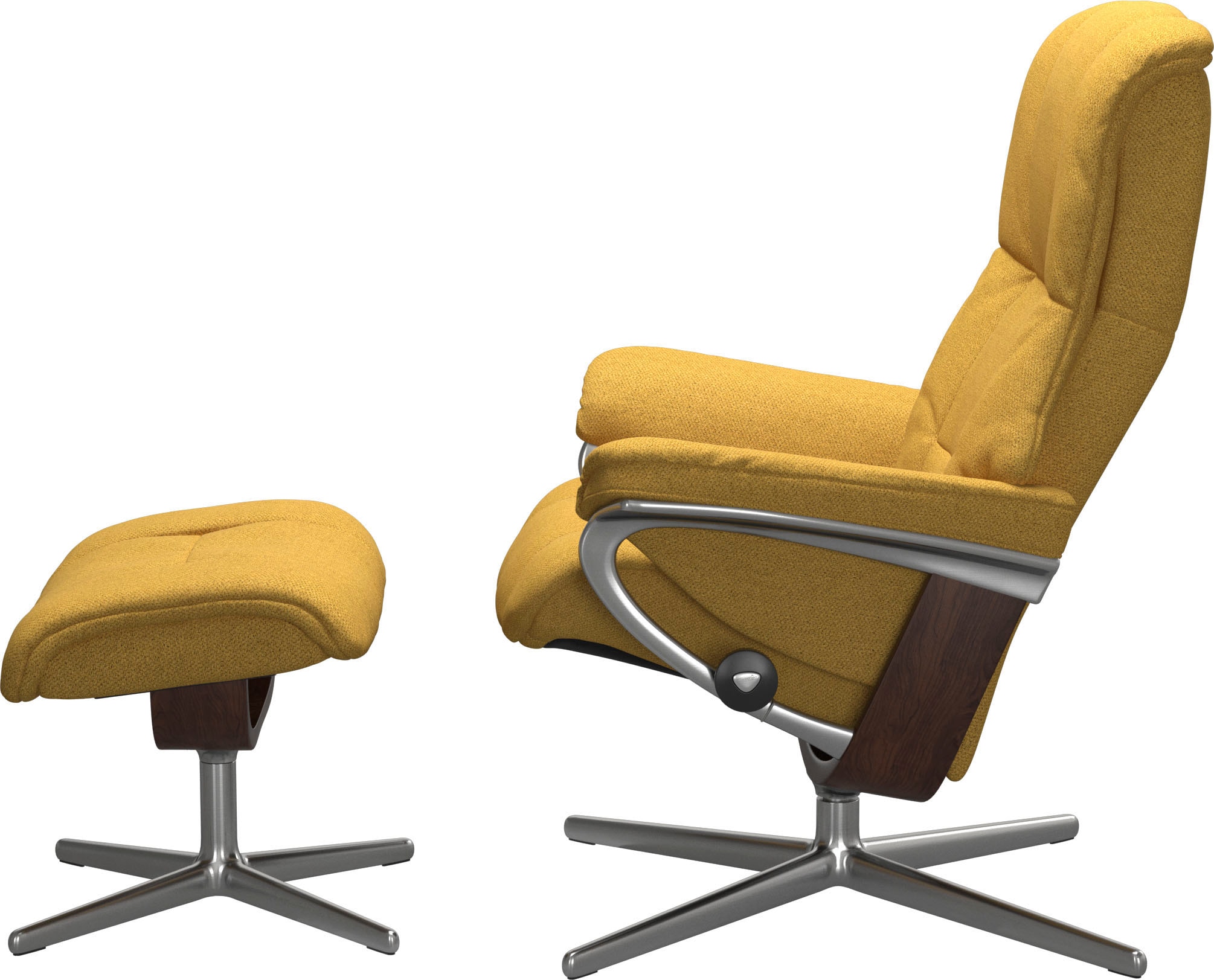 Stressless® Fußhocker »Mayfair«, mit Cross Base, Größe S, M & L, Holzakzent Braun