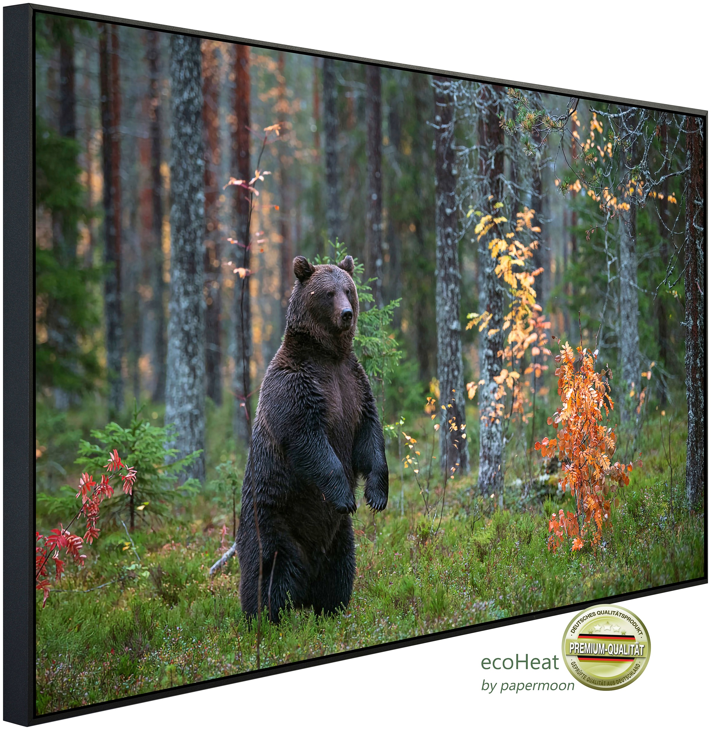 Papermoon Infrarotheizung »Braunbär im Herbstwald«, sehr angenehme Strahlun günstig online kaufen