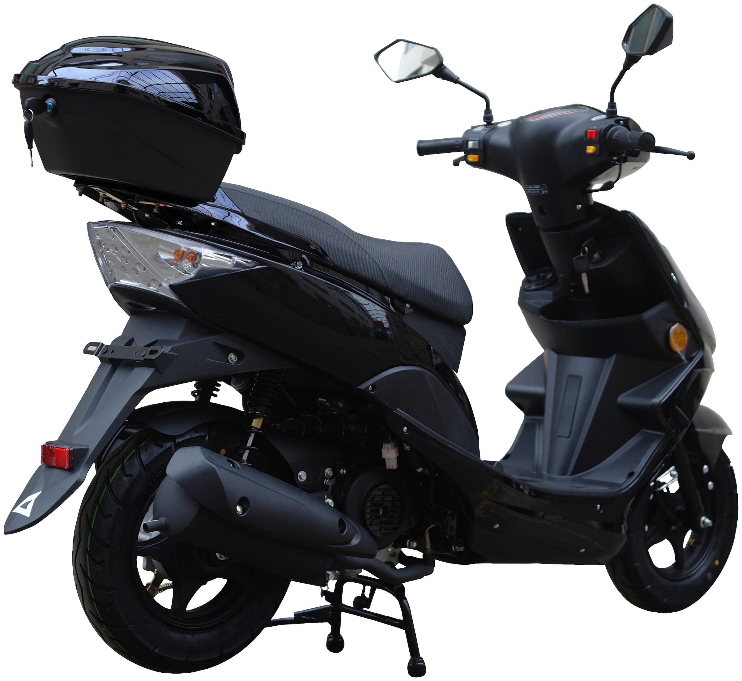 GT UNION Motorroller »GT3 45«, 49,6 cm³, 45 km/h, Euro 5, 3 PS, (Set, mit Topcase), Luftgekühlter Motor