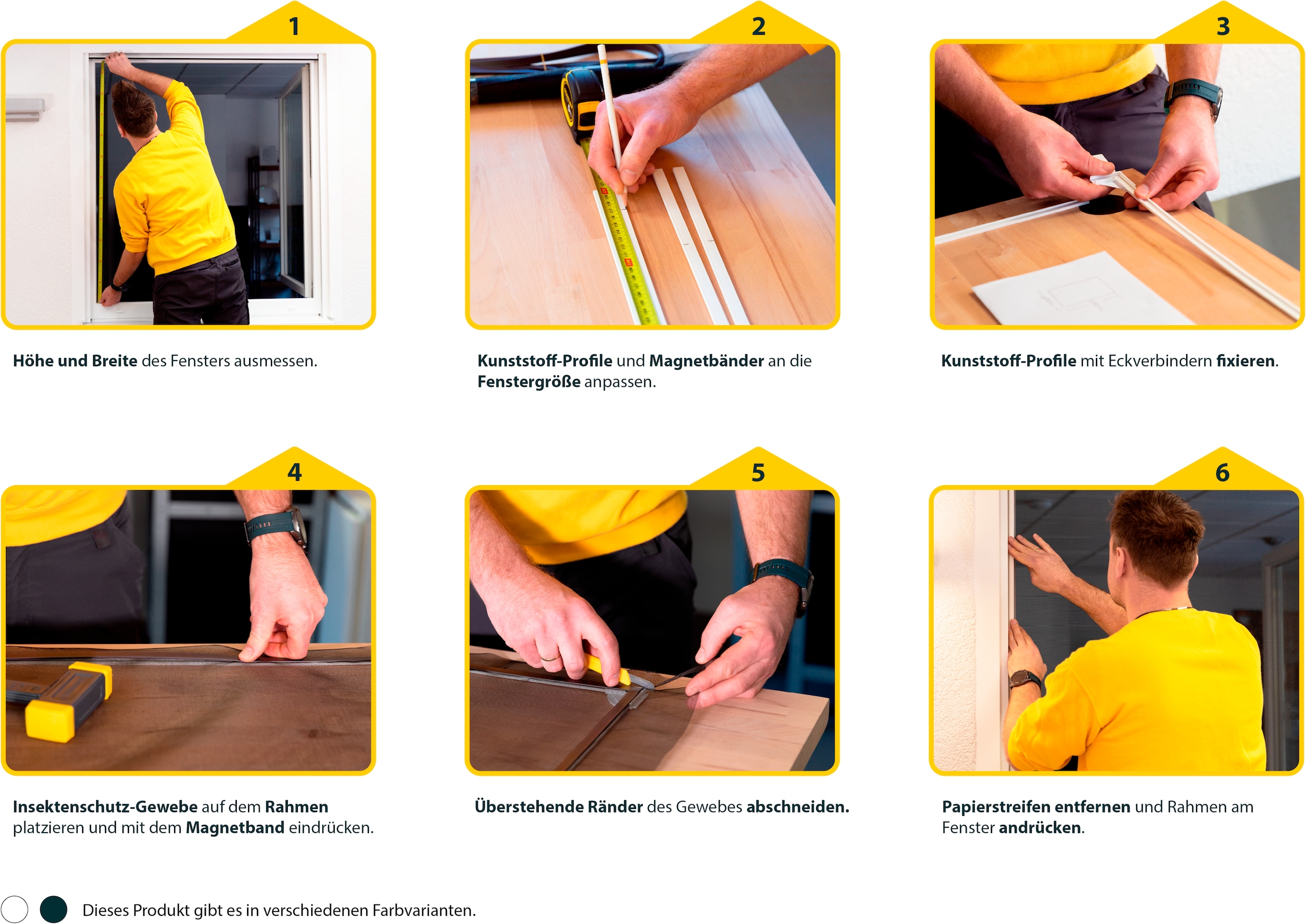 SCHELLENBERG Insektenschutz-Fensterrahmen »ohne bohren, Magnetrahmen mit Fiberglasgewebe«, für Fenster, 100 x 120 cm und 120 x 120 cm, anthrazit