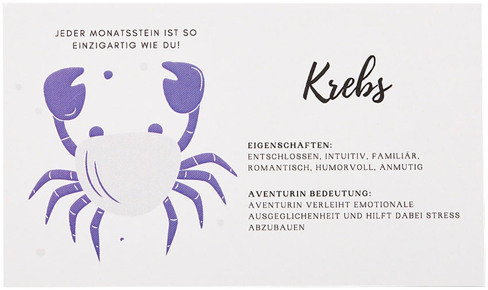 Firetti Kette mit Anhänger »Schmuck Geschenk Halsschmuck Anker/Halskette Sternzeichen Geburtsstein«, Made in Germany - mit Edelstein