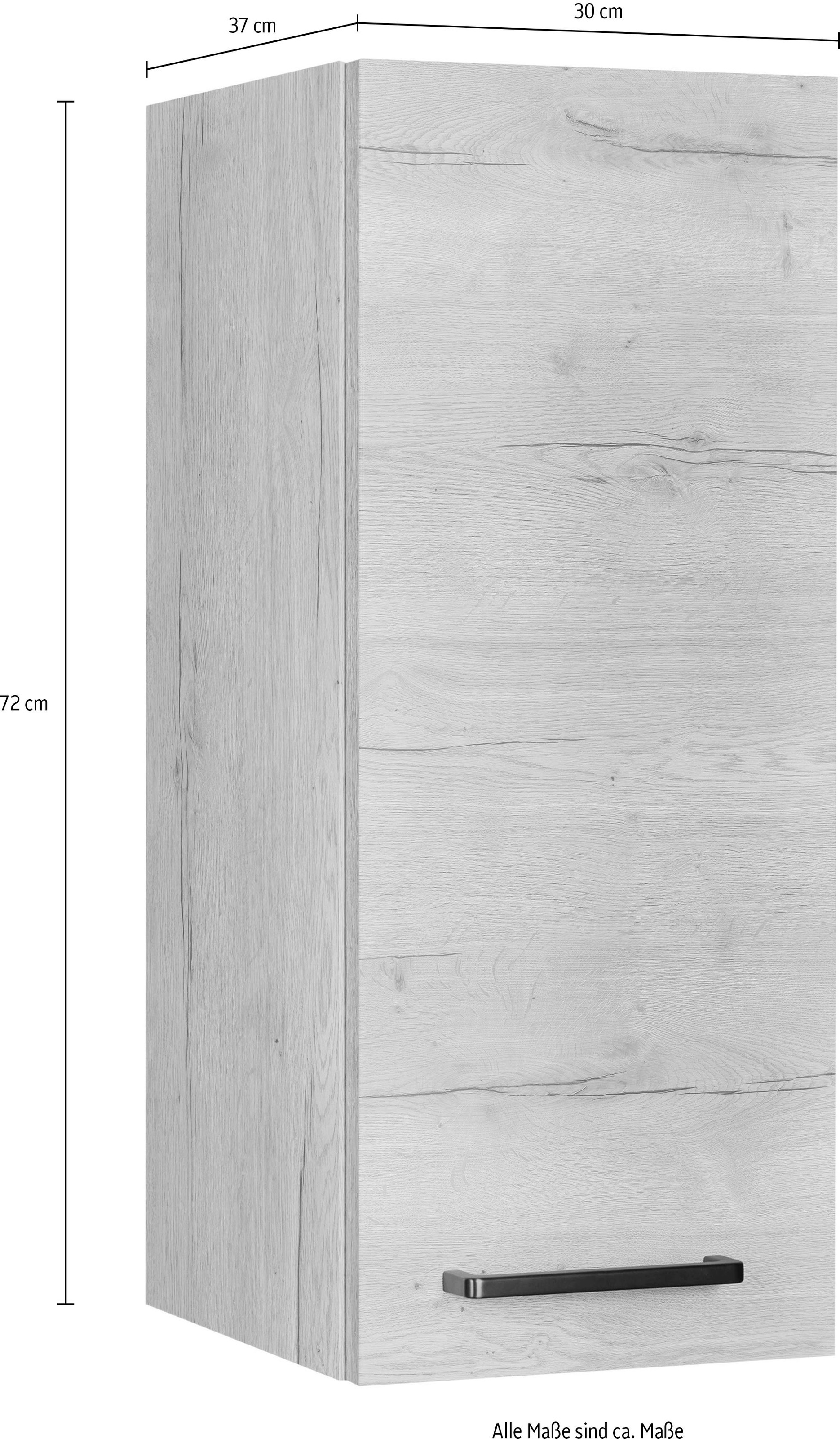 nobilia® Hängeschrank »"Structura", Ausrichtung wählbar, vormontiert,« in drei Breiten: 30, 45 und 60 cm, mit Soft-Close-Funktion