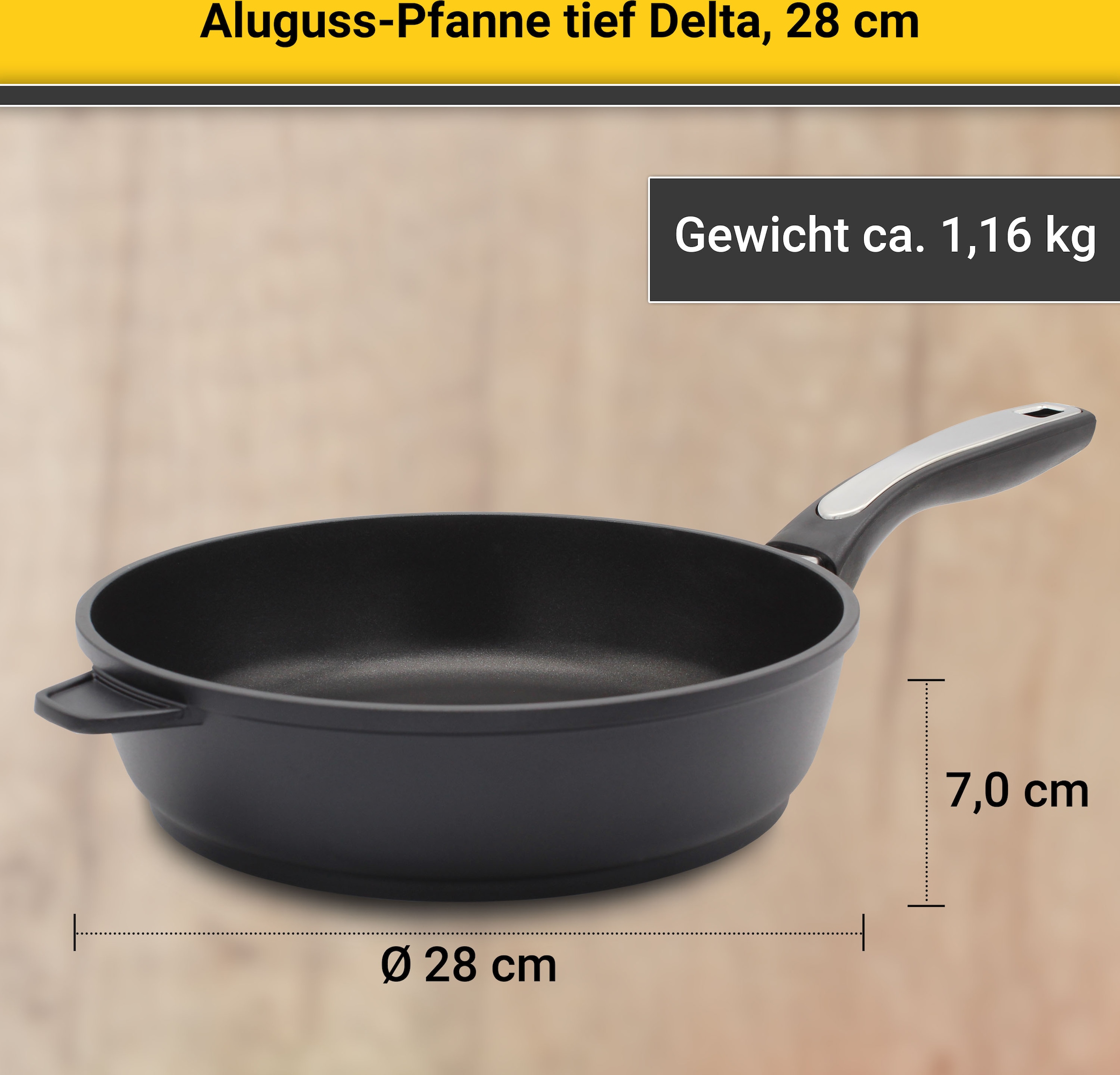 Induktion (1 Bratpfanne »Delta«, Krüger tlg.), online Aluminium, kaufen