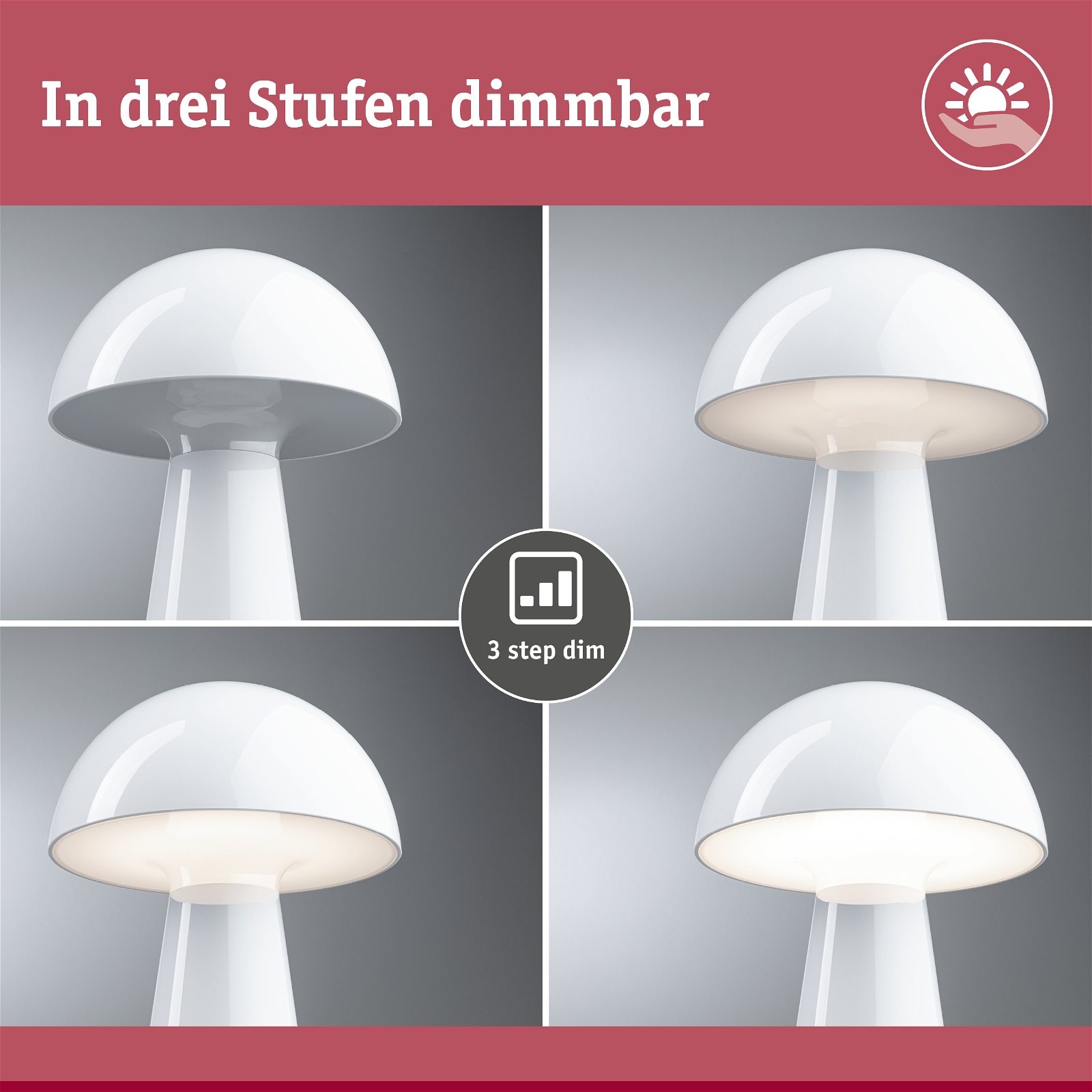 Paulmann LED Außen-Tischleuchte »Akkuleuchte Onzo dimmbar IP44«, 1 flammig