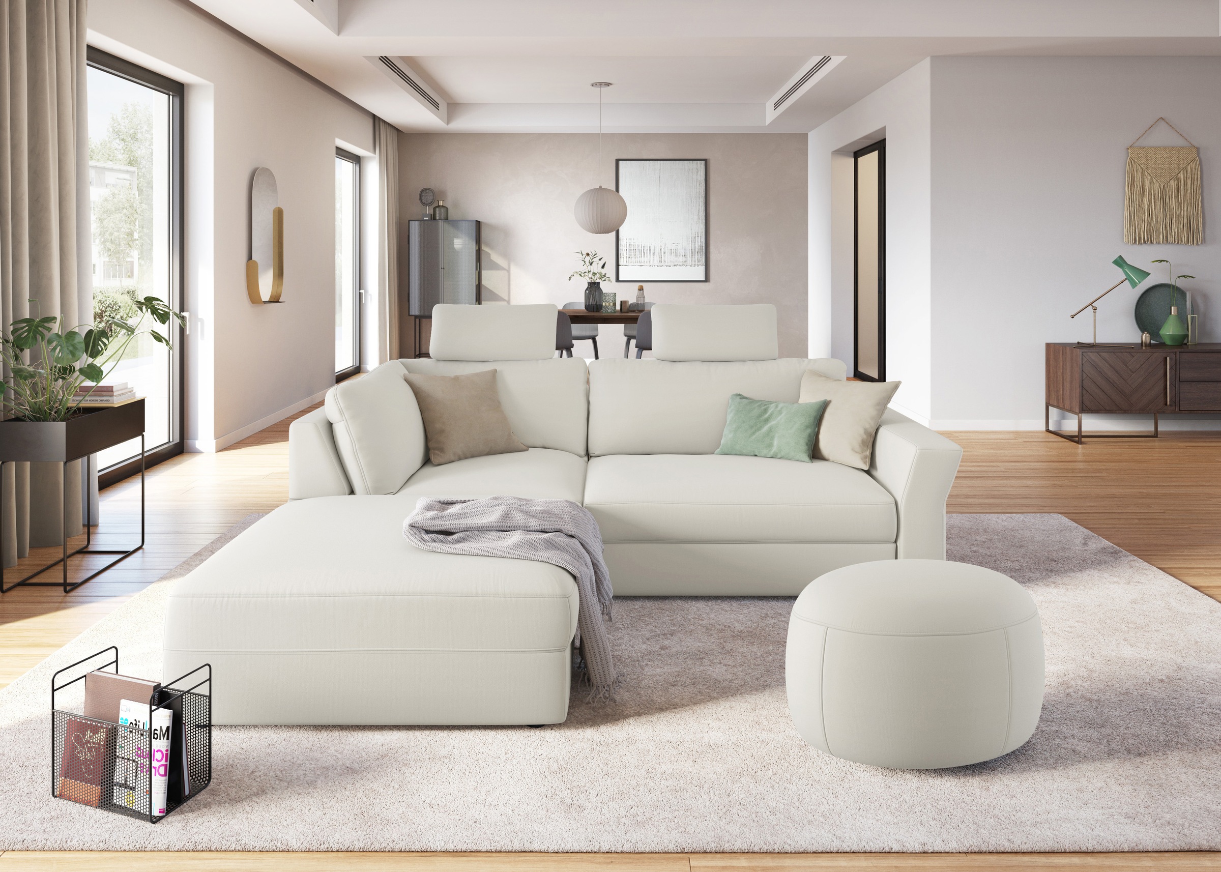 sit&more Ecksofa »Cadabra L-Form«, Breite 243 cm, inklusive Sitztiefenverst günstig online kaufen
