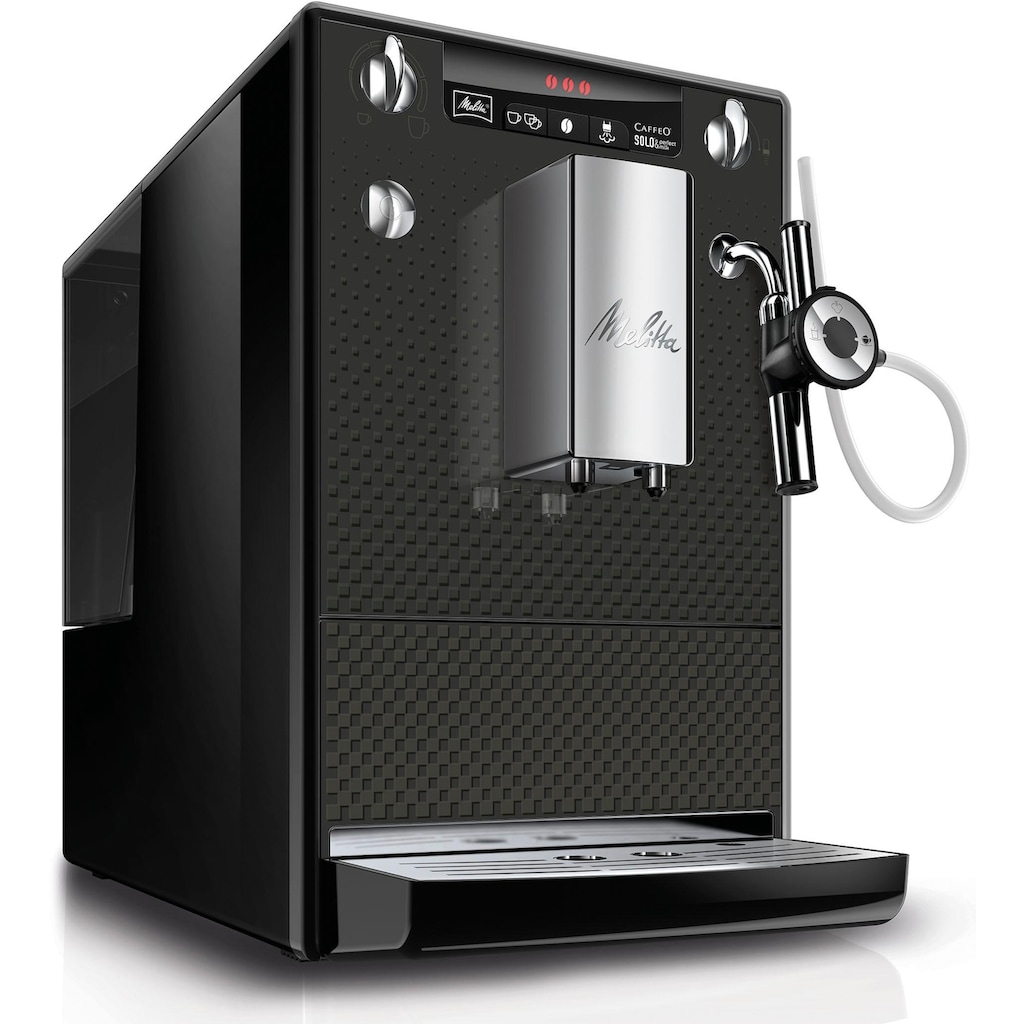 Melitta Kaffeevollautomat »Solo® & Perfect Milk Deluxe E957-305, Inox«, Kompakt & schick, Milchschaum & heiße Milch per Drehregler