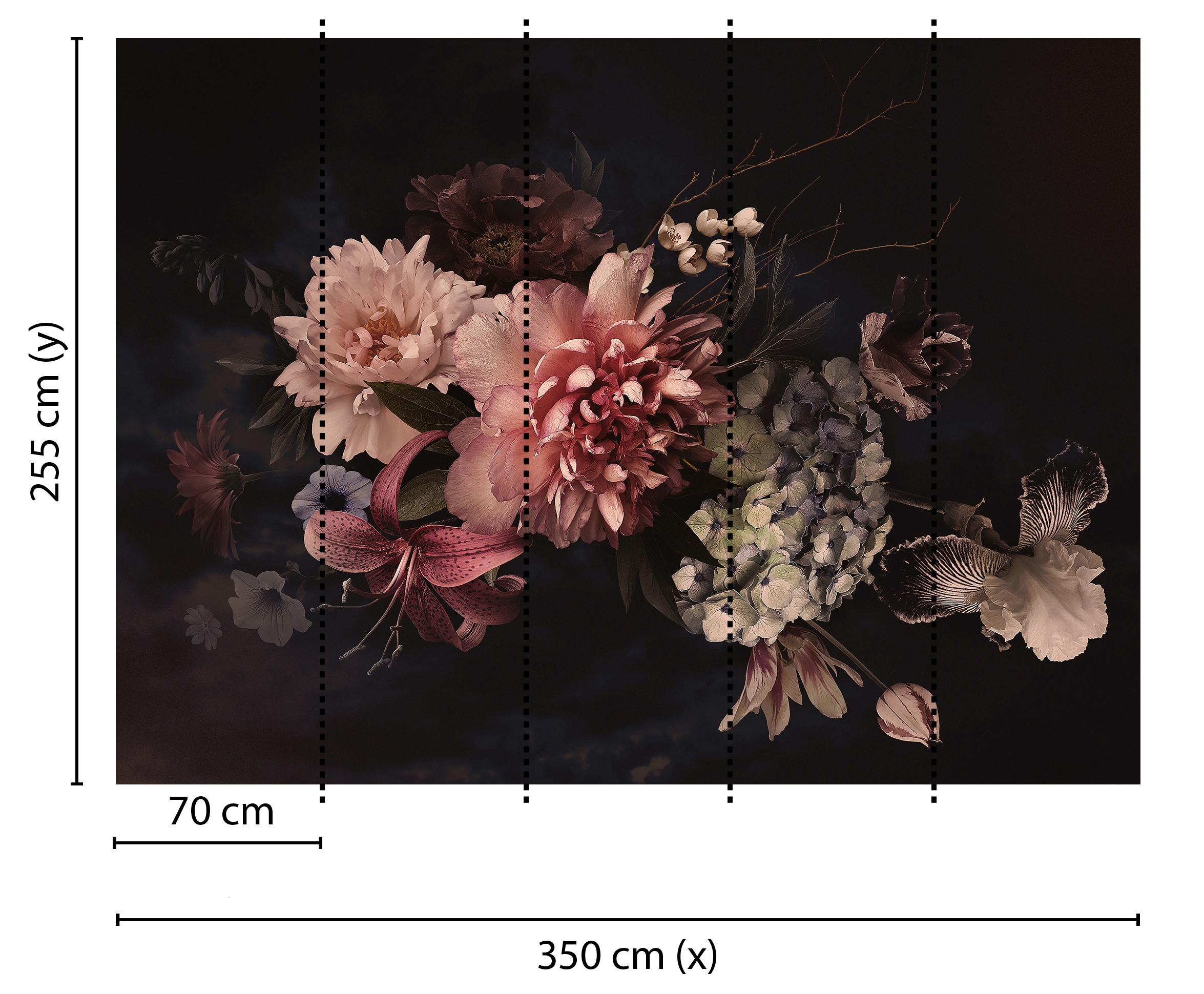 living walls Fototapete »Designwalls Blossom Variety 1«, Vlies, Wand, Schräge, Decke