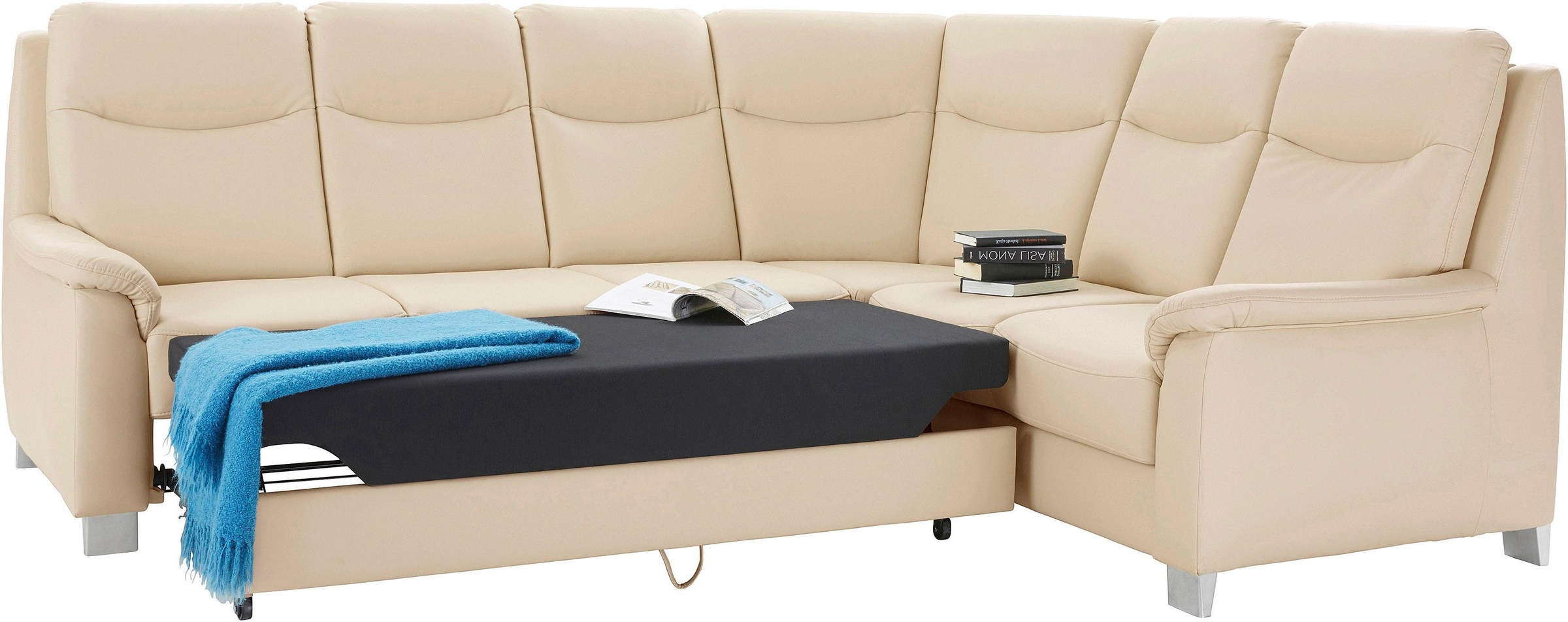 sit&more Ecksofa »Boccaccio L-Form«, mit Federkern und Kopfteilverstellung, wahlweise mit Bettfunktion