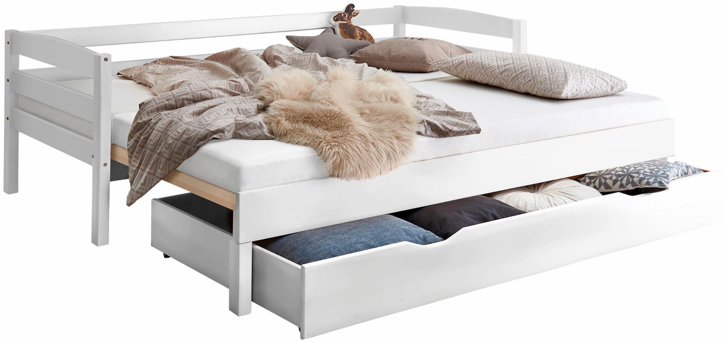 4. Bild von Relita Funktionsbett, mit Lattenrost, Bettschublade und Auszug auf 180x200 cm